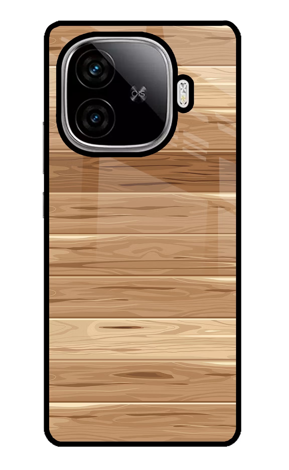 Wooden Vector iQOO Neo 10R 5G Glass Case Back Cover by Casekaro