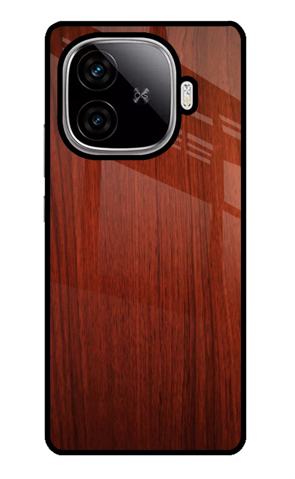 Wooden Plain Pattern iQOO Neo 10R 5G Glass Case Back Cover by Casekaro