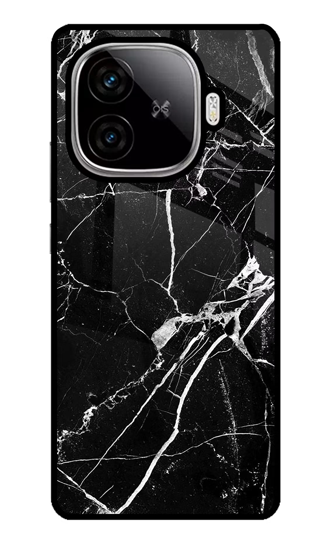 Black Marble Pattern iQOO Neo 10R 5G Glass Case - Black Marble Pattern iQOO Neo 10R 5G Glass Case Black Marble Pattern iQOO Neo 10R 5G Glass Case