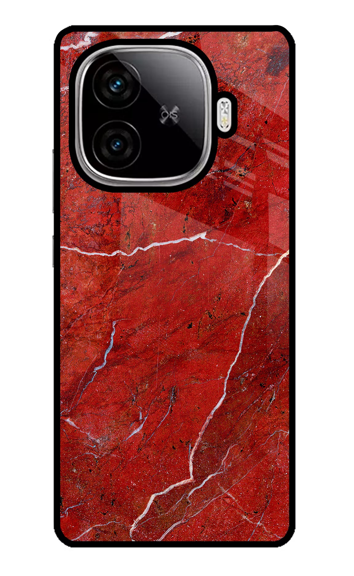 Red Marble Design iQOO Neo 10R 5G Glass Case Back Cover by Casekaro