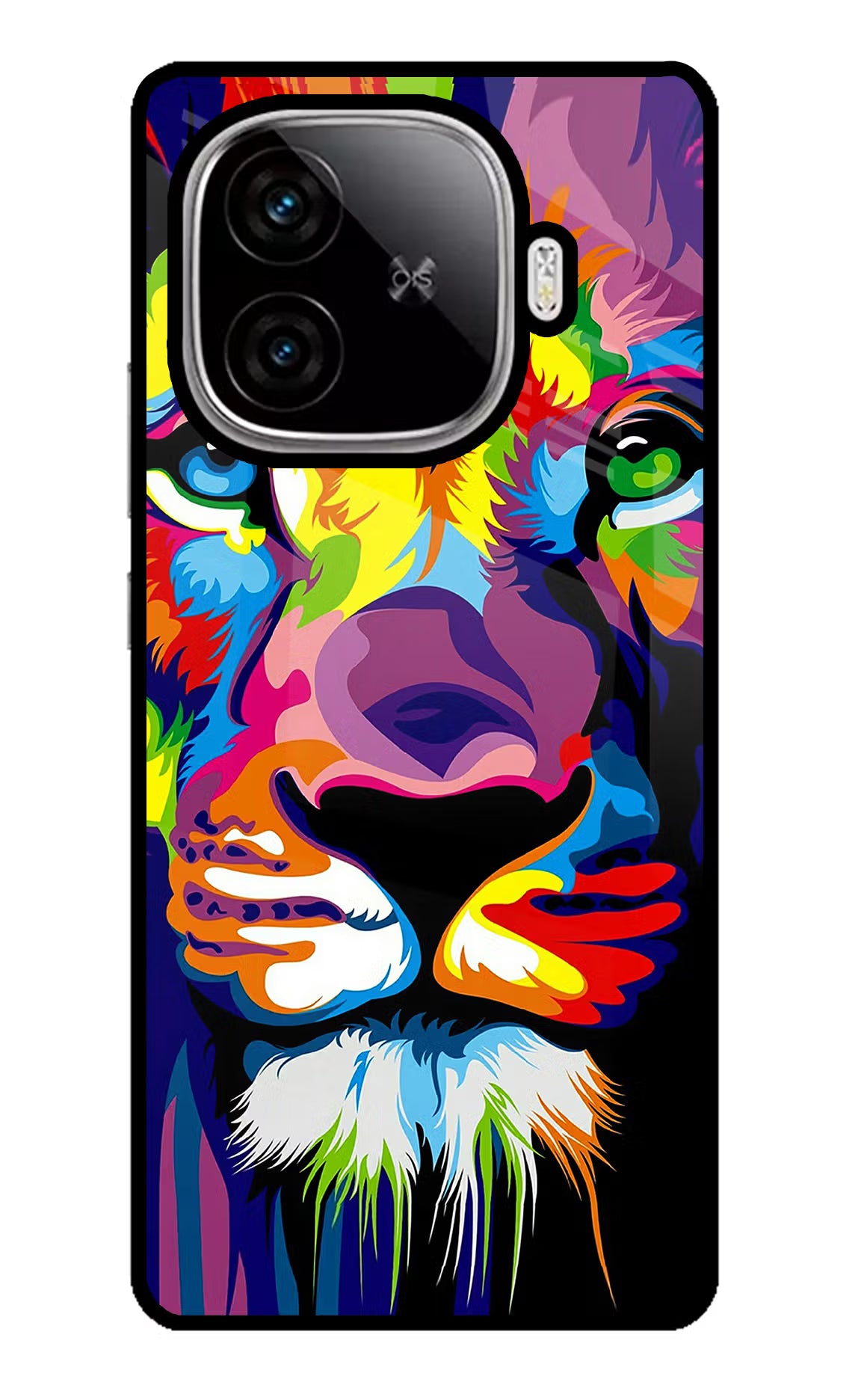 Lion iQOO Neo 10R 5G Glass Case Back Cover by Casekaro