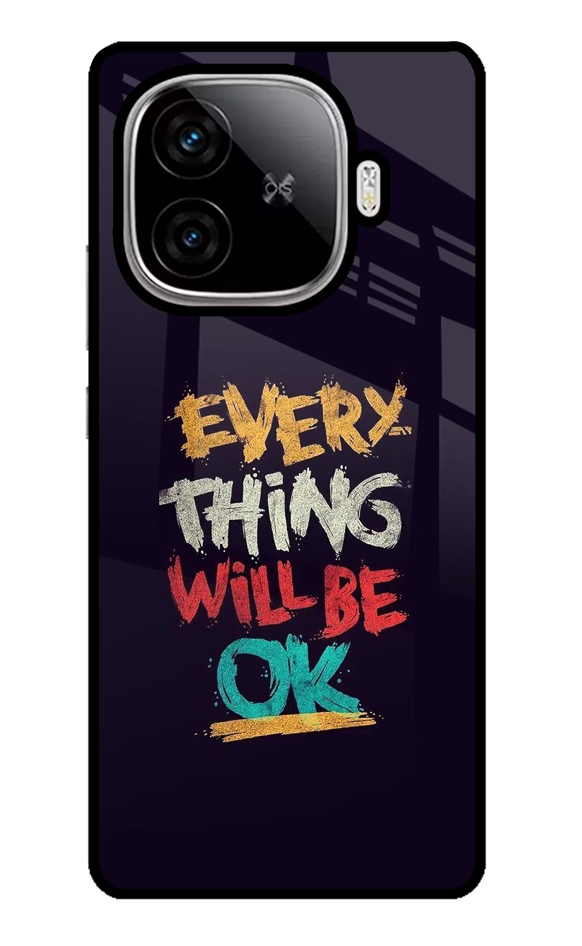 Everything Will Be Ok iQOO Neo 10R 5G Glass Case - Everything Will Be Ok iQOO Neo 10R 5G Glass Case Everything Will Be Ok iQOO Neo 10R 5G Glass Case