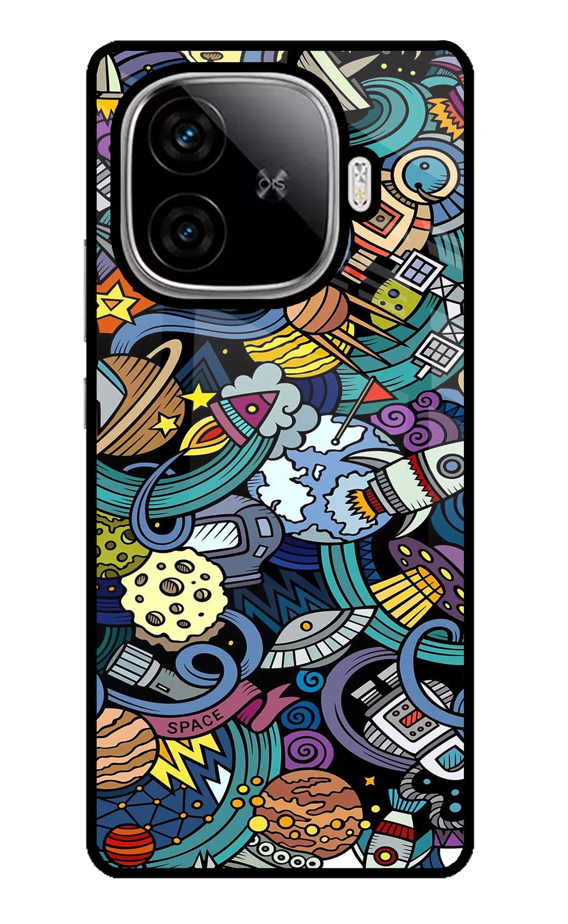 Space Abstract iQOO Neo 10R 5G Glass Case Back Cover by Casekaro