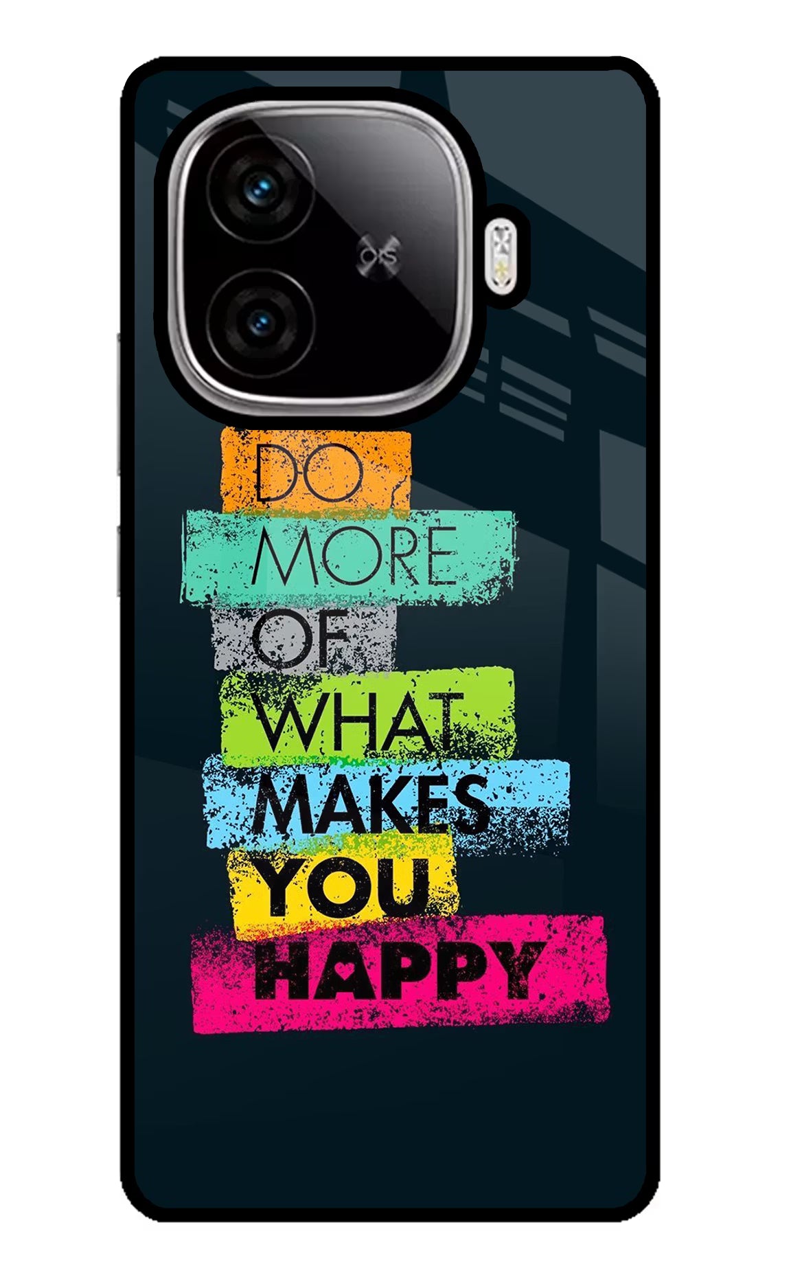 Do More Of What Makes You Happy iQOO Neo 10R 5G Back Cover - Do More Of What Makes You Happy iQOO Neo 10R 5G Glass Case Back Cover by Casekaro Do More Of What Makes You Happy iQOO Neo 10R 5G Glass Case Back Cover by Casekaro