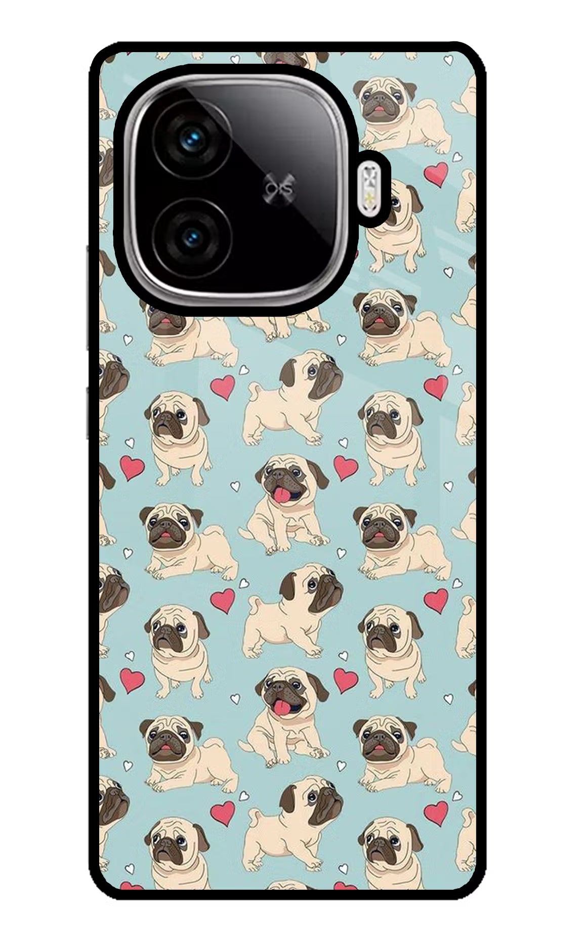 Pug Dog iQOO Neo 10R 5G Glass Case Back Cover by Casekaro