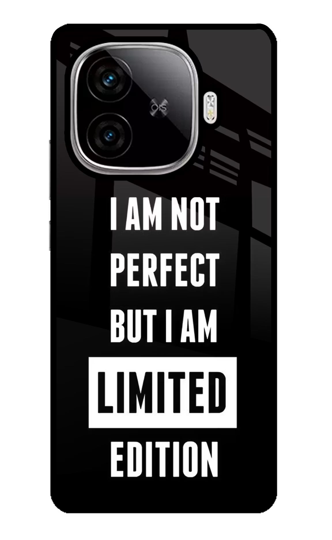 I Am Not Perfect But I Am Limited Edition iQOO Neo 10R 5G Back Cover - I Am Not Perfect But I Am Limited Edition iQOO Neo 10R 5G Glass Case Back Cover by Casekaro I Am Not Perfect But I Am Limited Edition iQOO Neo 10R 5G Glass Case Back Cover by Casekaro