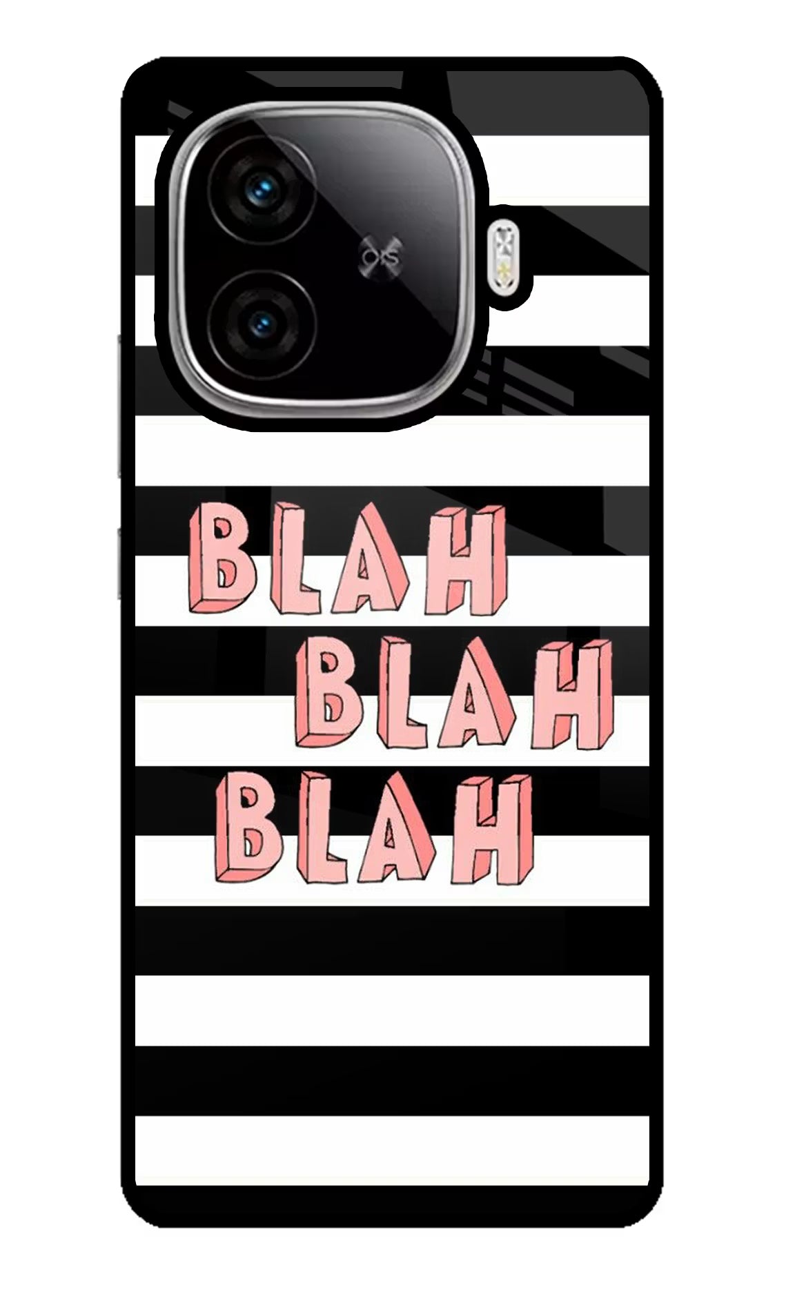 Blah Blah Blah iQOO Neo 10R 5G Back Cover - Blah Blah Blah iQOO Neo 10R 5G Glass Case Back Cover by Casekaro Blah Blah Blah iQOO Neo 10R 5G Glass Case Back Cover by Casekaro