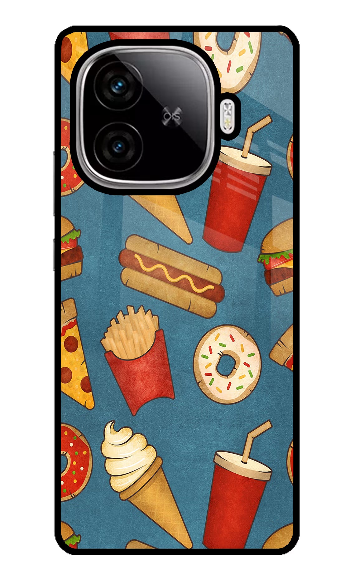 Foodie iQOO Neo 10R 5G Glass Case Back Cover by Casekaro