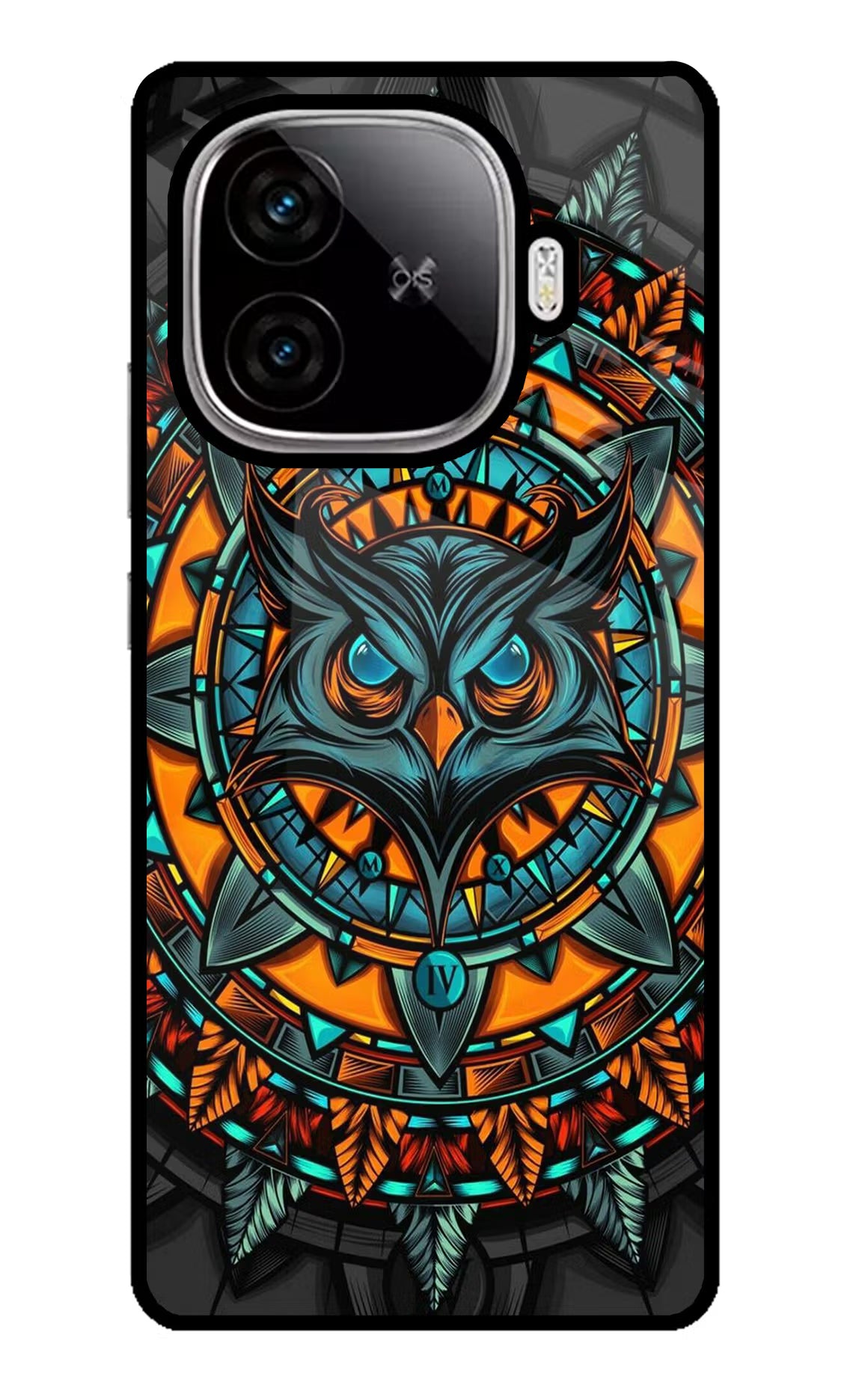 Angry Owl Art iQOO Neo 10R 5G Glass Case Back Cover by Casekaro