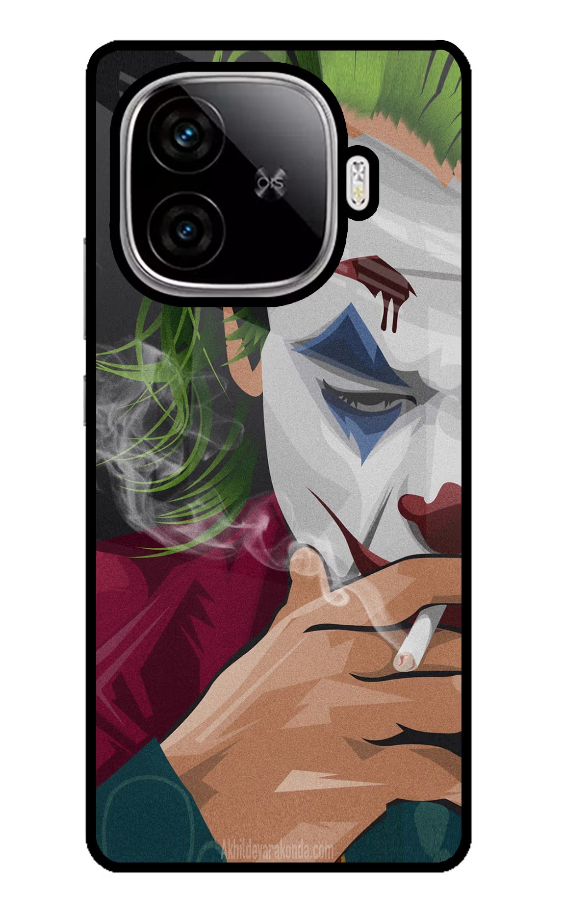 Joker Smoking iQOO Neo 10R 5G Glass Case - Joker Smoking iQOO Neo 10R 5G Glass Case Joker Smoking iQOO Neo 10R 5G Glass Case