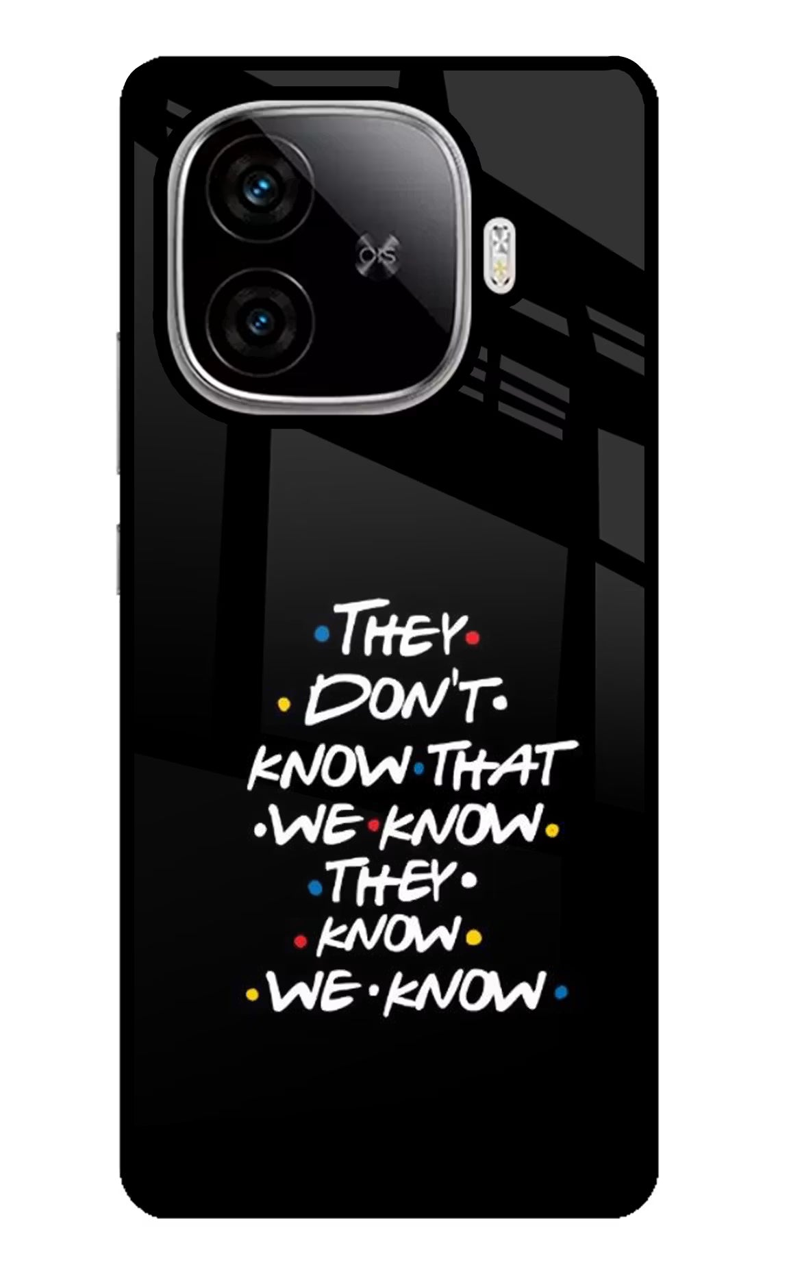 FRIENDS Dialogue iQOO Neo 10R 5G Glass Case Back Cover by Casekaro