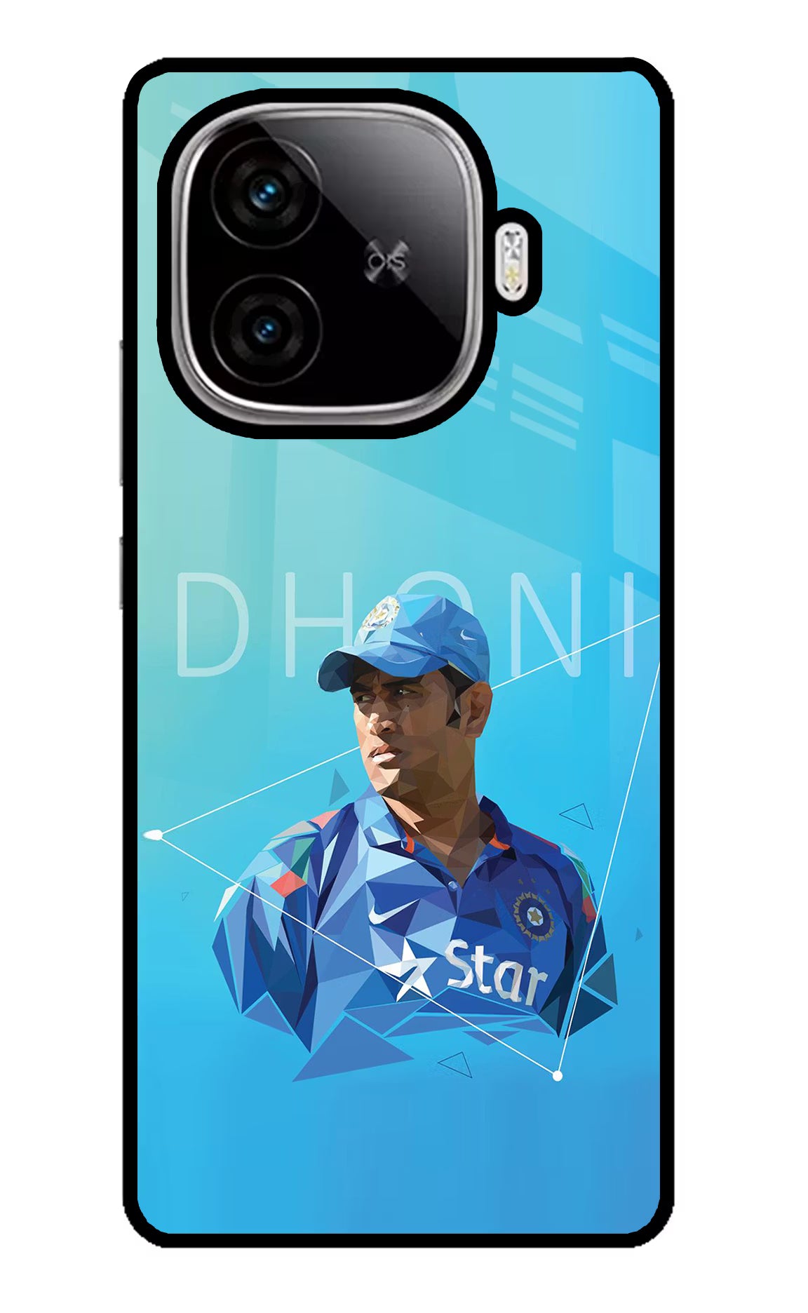 Dhoni Artwork iQOO Neo 10R 5G Glass Case Back Cover by Casekaro
