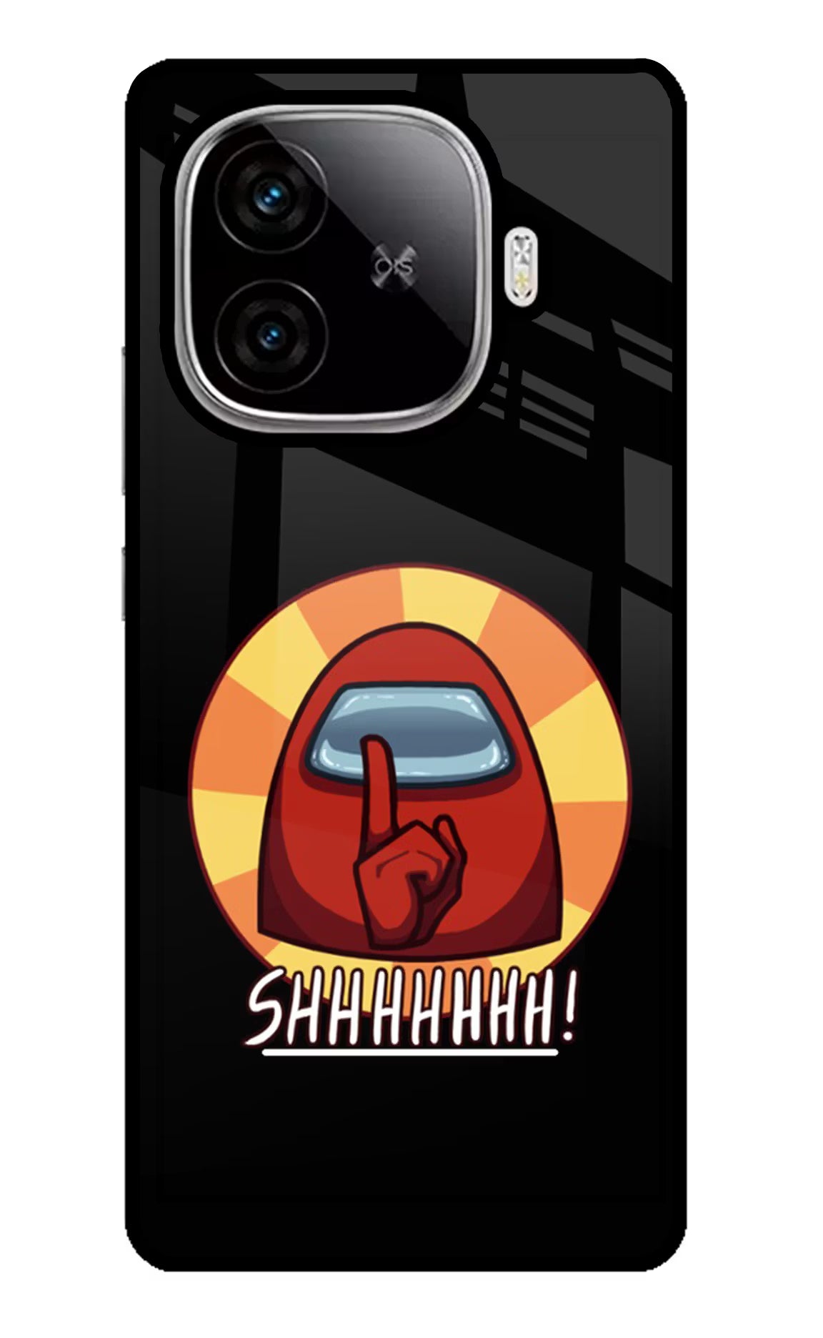Among Us Shhh! iQOO Neo 10R 5G Back Cover - Among Us Shhh! iQOO Neo 10R 5G Glass Case Back Cover by Casekaro Among Us Shhh! iQOO Neo 10R 5G Glass Case Back Cover by Casekaro