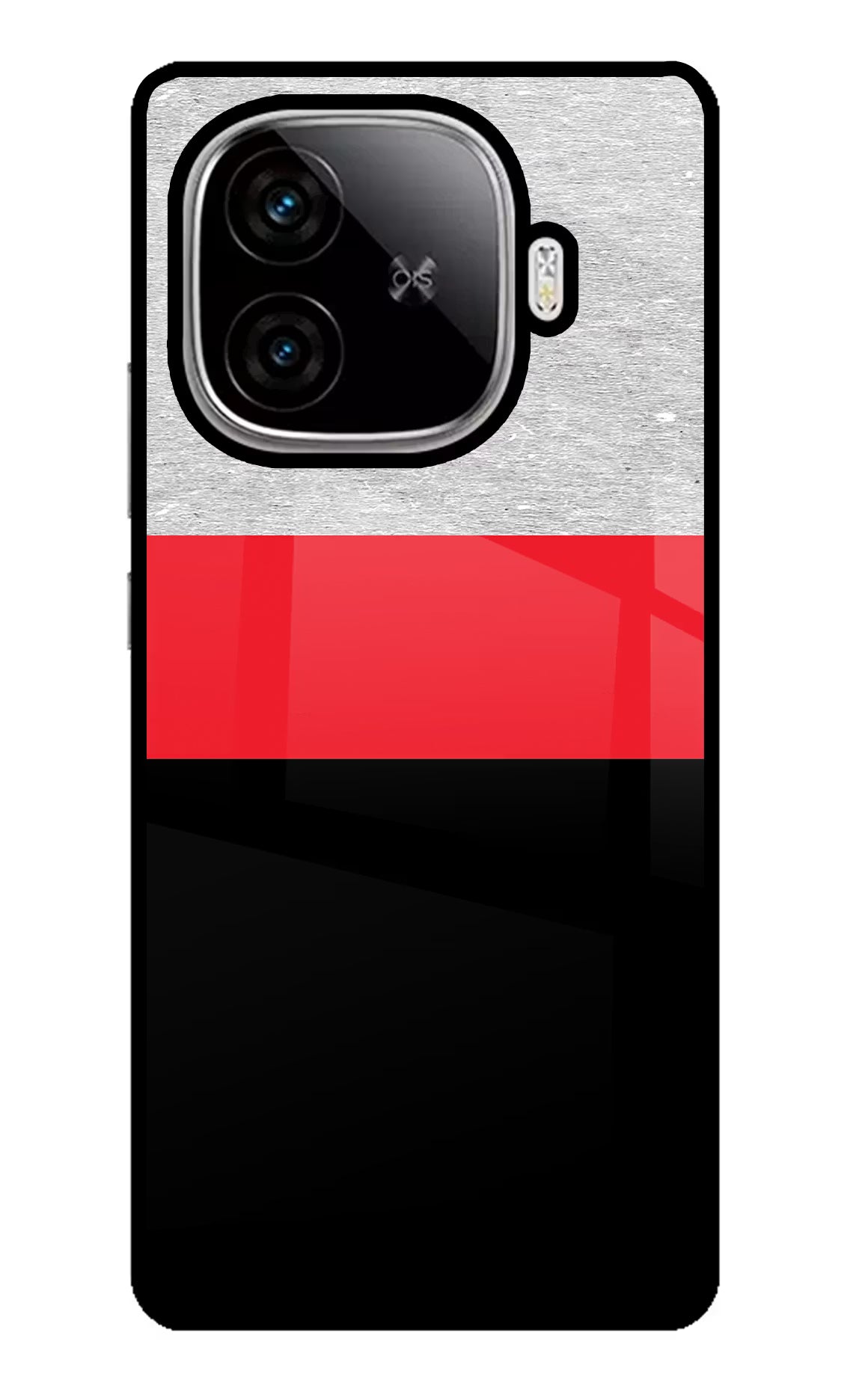 Tri Color Pattern iQOO Neo 10R 5G Glass Case Back Cover by Casekaro