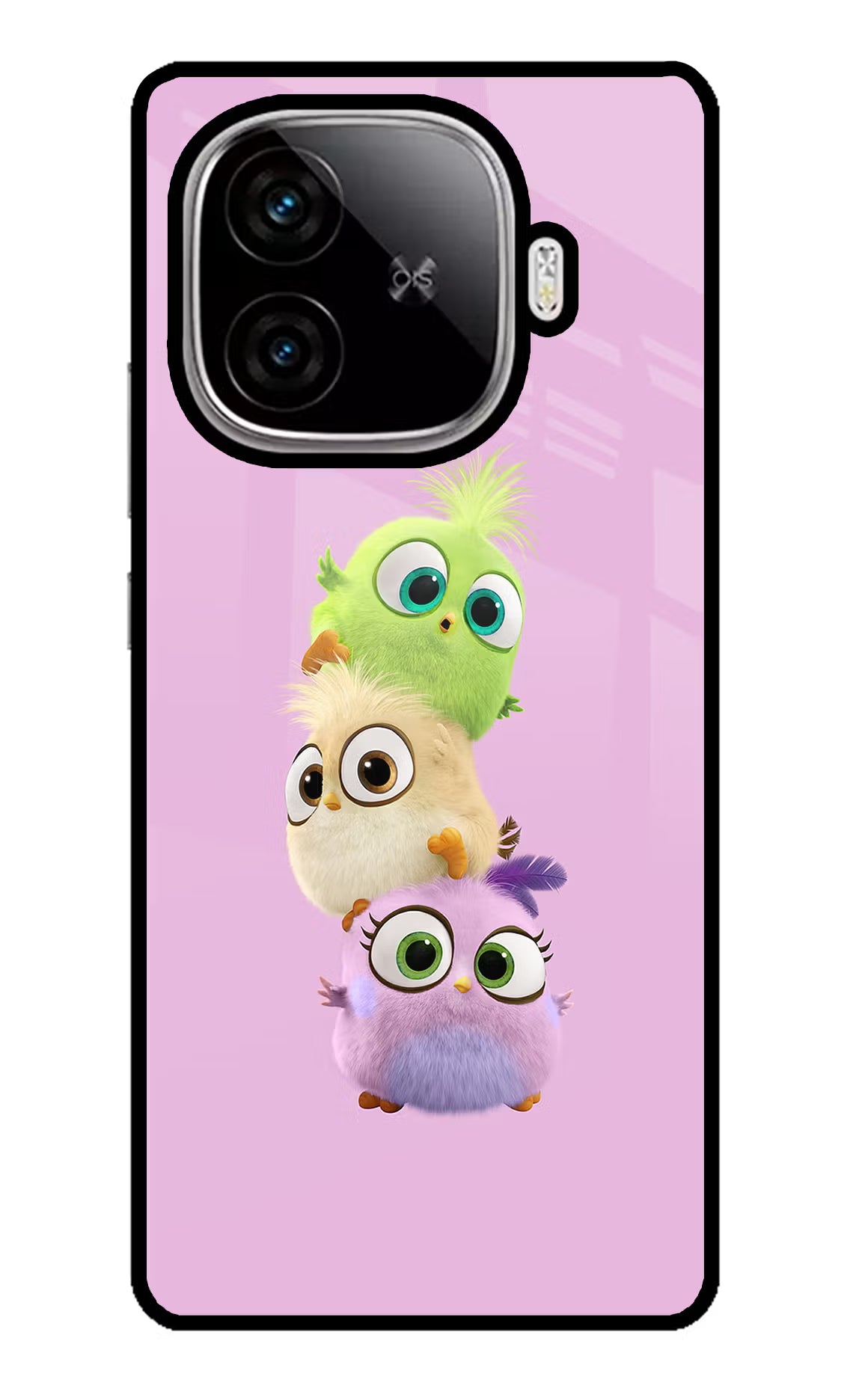 Cute Little Birds iQOO Neo 10R 5G Glass Case Back Cover by Casekaro