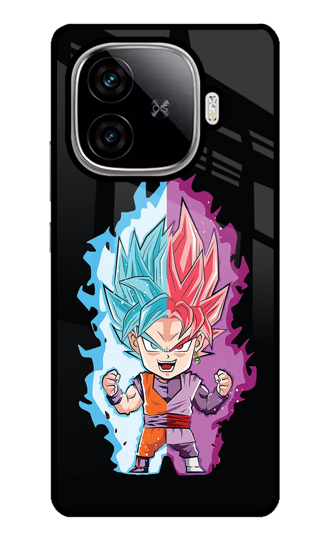 Chota Goku iQOO Neo 10R 5G Glass Case Back Cover by Casekaro