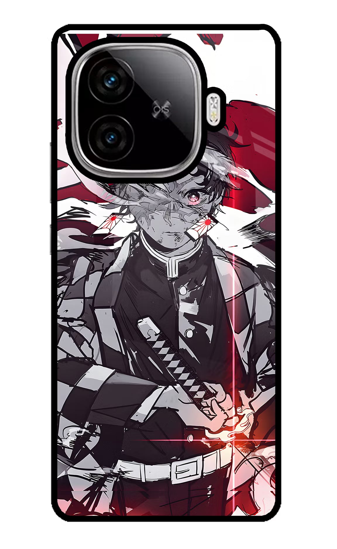 Demon Slayer iQOO Neo 10R 5G Glass Case - Demon Slayer iQOO Neo 10R 5G Glass Case Demon Slayer iQOO Neo 10R 5G Glass Case