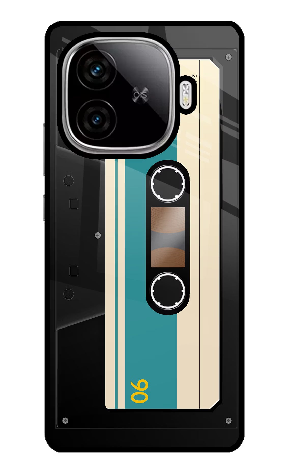 Cassette iQOO Neo 10R 5G Back Cover - Cassette iQOO Neo 10R 5G Glass Case Back Cover by Casekaro Cassette iQOO Neo 10R 5G Glass Case Back Cover by Casekaro