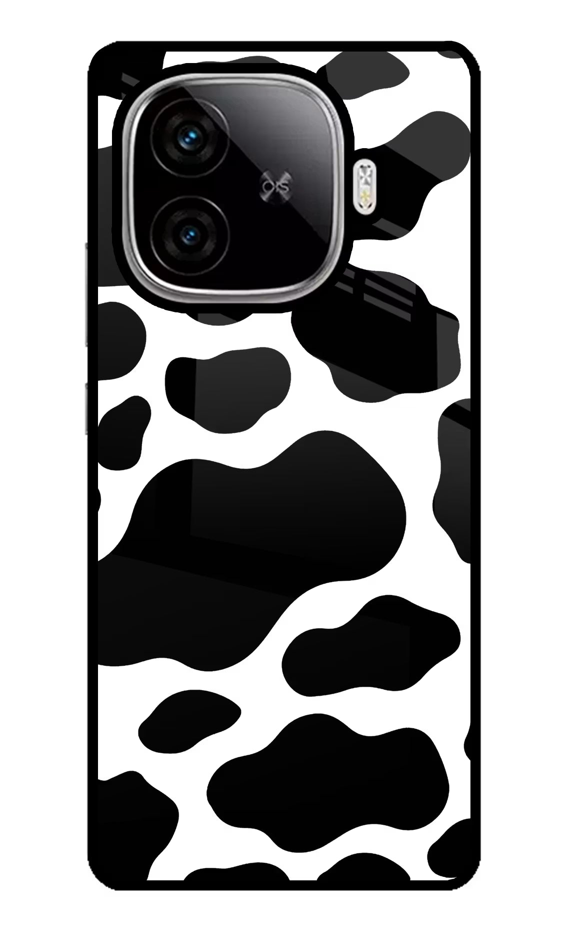 Cow Spots iQOO Neo 10R 5G Back Cover - Cow Spots iQOO Neo 10R 5G Glass Case Back Cover by Casekaro Cow Spots iQOO Neo 10R 5G Glass Case Back Cover by Casekaro