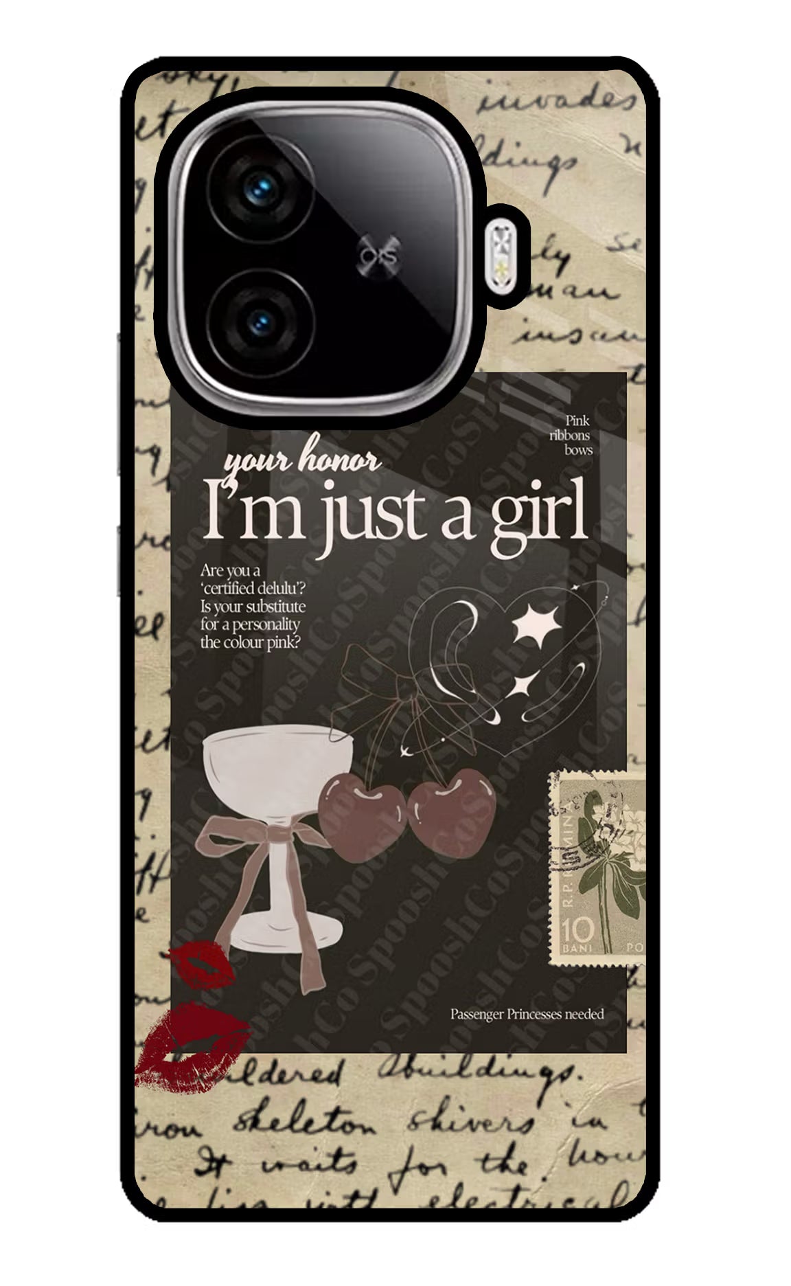 I am just a girl iQOO Neo 10R 5G Back Cover - I am just a girl iQOO Neo 10R 5G Glass Case Back Cover by Casekaro I am just a girl iQOO Neo 10R 5G Glass Case Back Cover by Casekaro