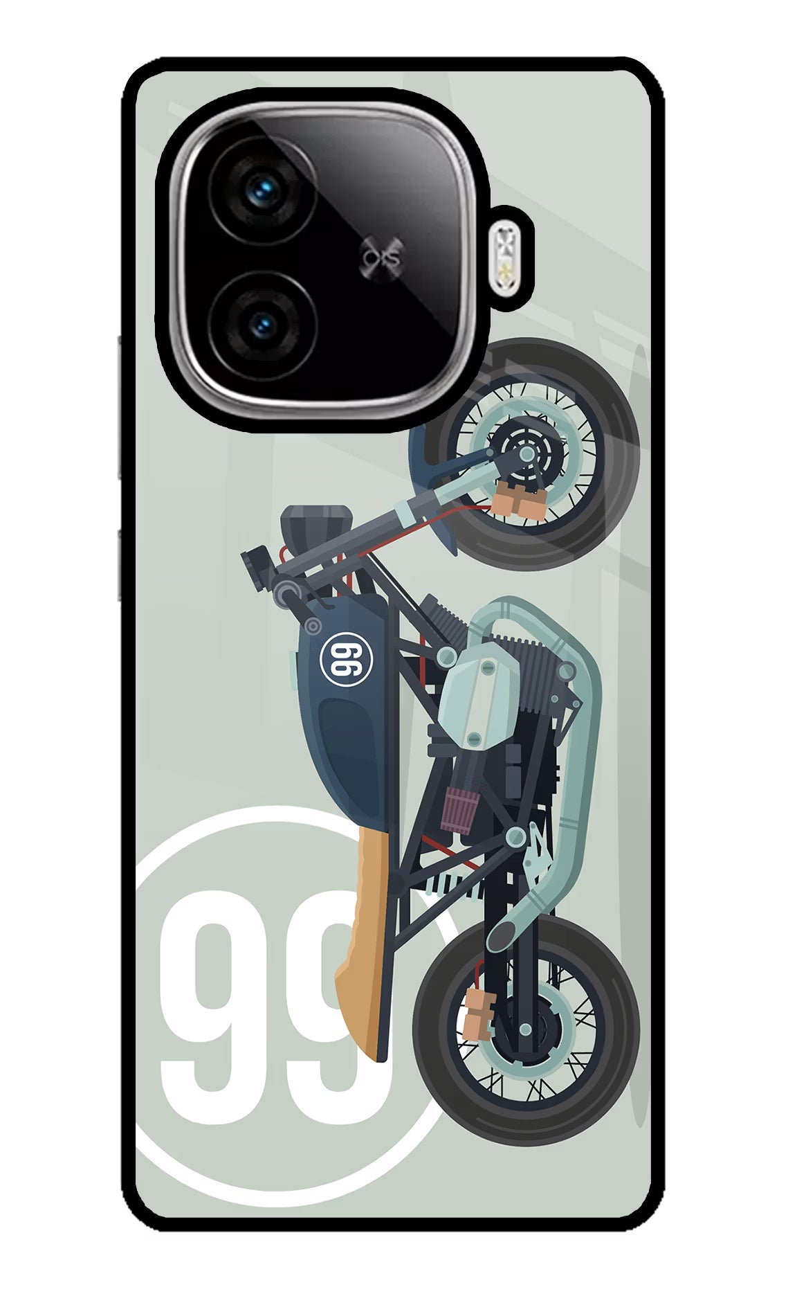 Classic Cafe Racer 99 iQOO Neo 10R 5G Glass Case - Classic Cafe Racer 99 iQOO Neo 10R 5G Glass Case Classic Cafe Racer 99 iQOO Neo 10R 5G Glass Case
