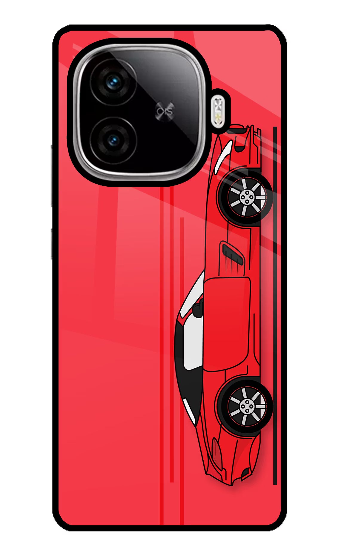 Red Velocity iQOO Neo 10R 5G Glass Case Back Cover by Casekaro