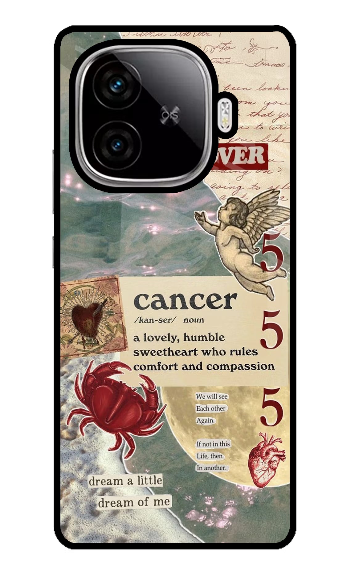 Cancer Zodiac iQOO Neo 10R 5G Back Cover - Cancer Zodiac iQOO Neo 10R 5G Glass Case Back Cover by Casekaro Cancer Zodiac iQOO Neo 10R 5G Glass Case Back Cover by Casekaro