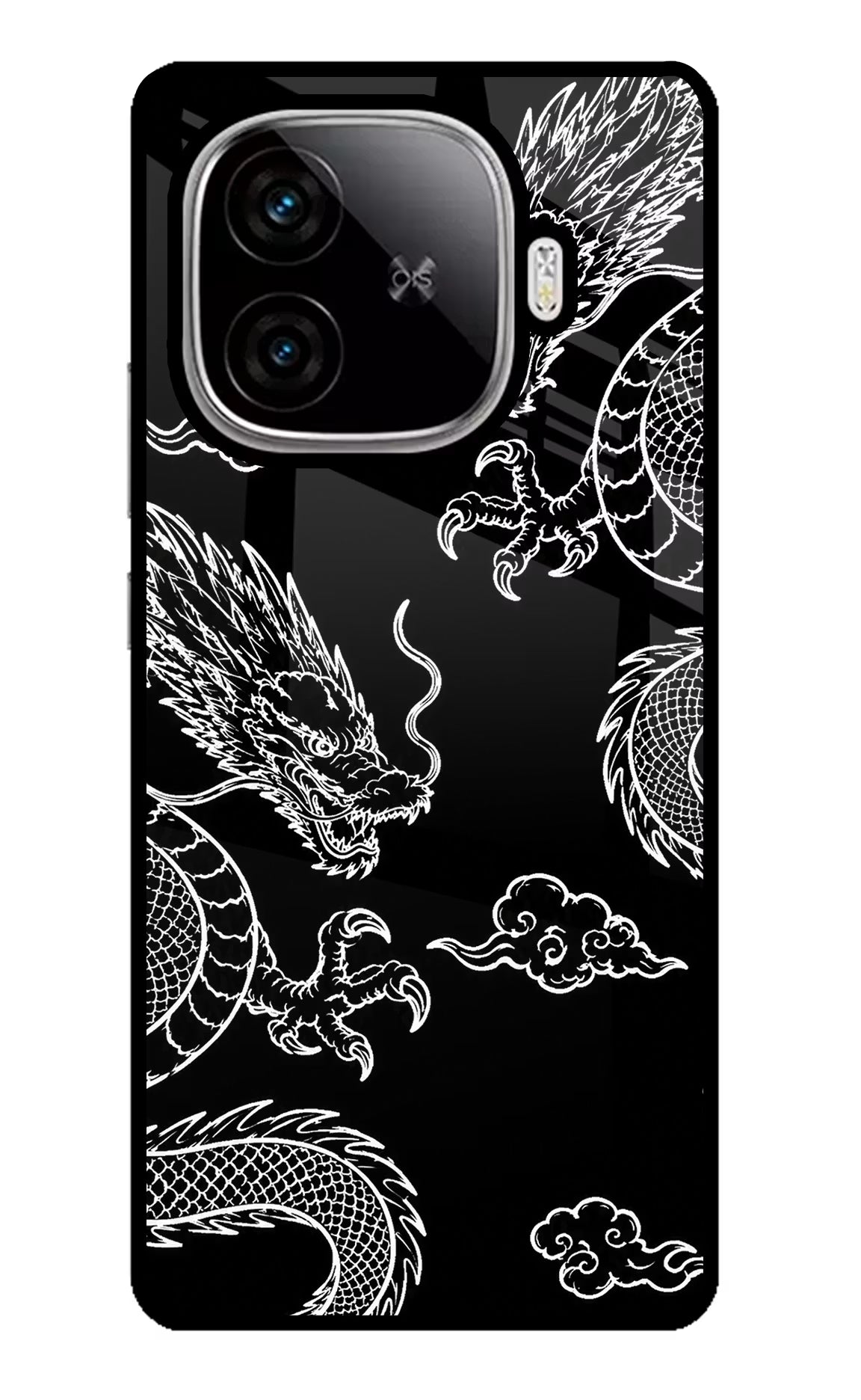 Twin Dragons iQOO Neo 10R 5G Glass Case - Twin Dragons iQOO Neo 10R 5G Glass Case Twin Dragons iQOO Neo 10R 5G Glass Case