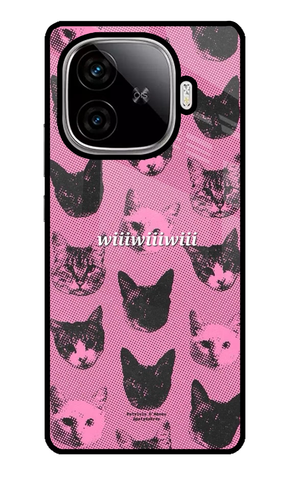 Pink Cats iQOO Neo 10R 5G Back Cover - Pink Cats iQOO Neo 10R 5G Glass Case Back Cover by Casekaro Pink Cats iQOO Neo 10R 5G Glass Case Back Cover by Casekaro