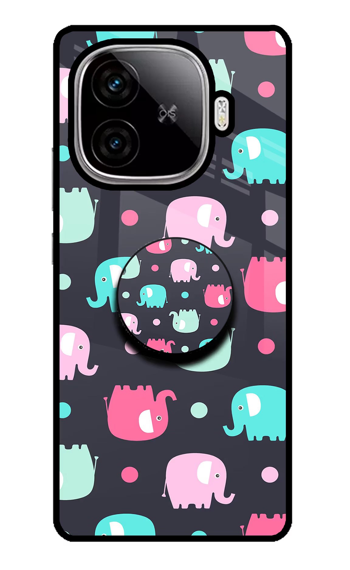 Baby Elephants iQOO Neo 10R 5G Pop Case - Baby Elephants iQOO Neo 10R 5G Pop Case by Casekaro Baby Elephants iQOO Neo 10R 5G Pop Case by Casekaro