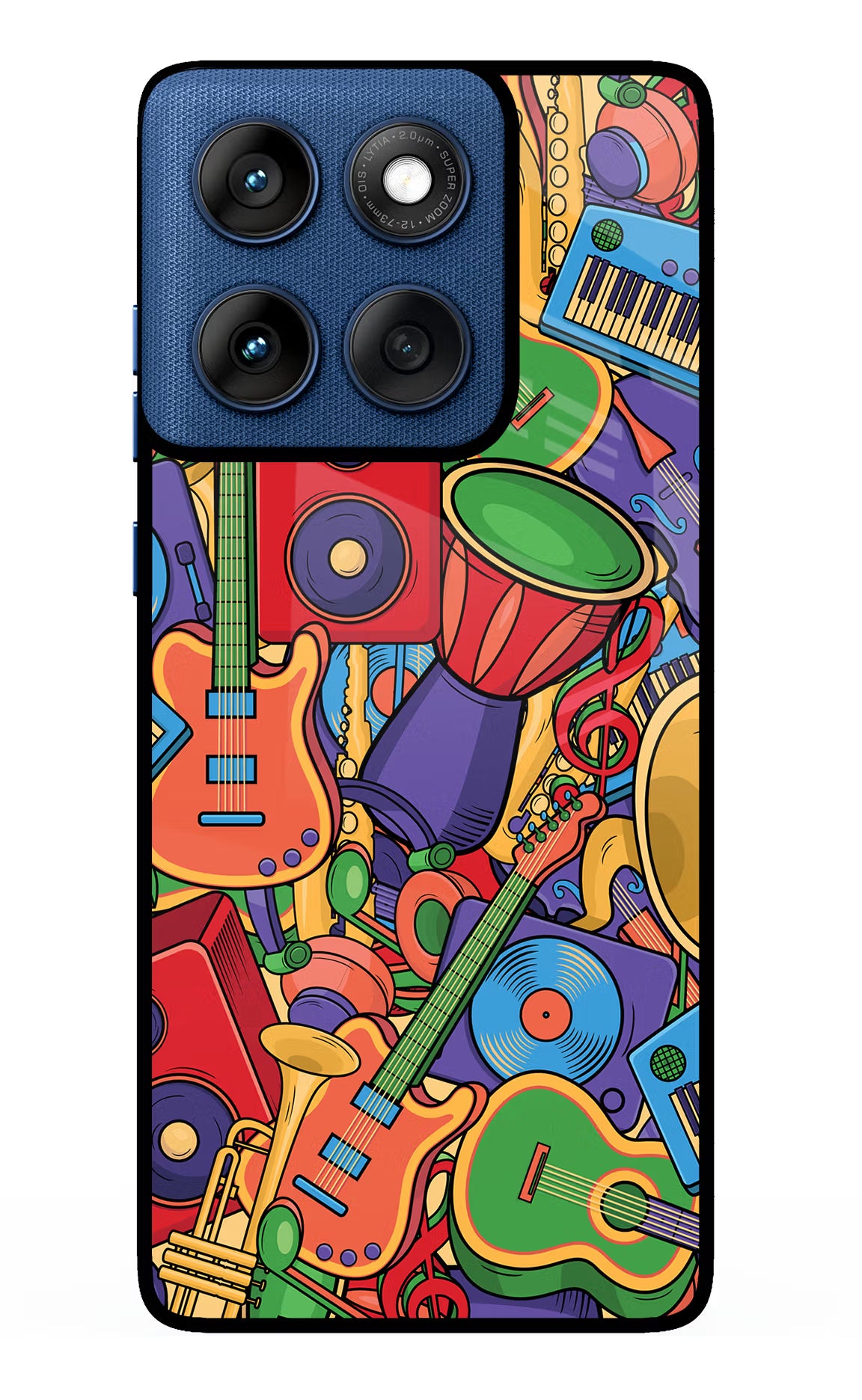 Music Instrument Doodle Moto Edge 60 Glass Case - Music Instrument Doodle Moto Edge 60 Glass Case Music Instrument Doodle Moto Edge 60 Glass Case