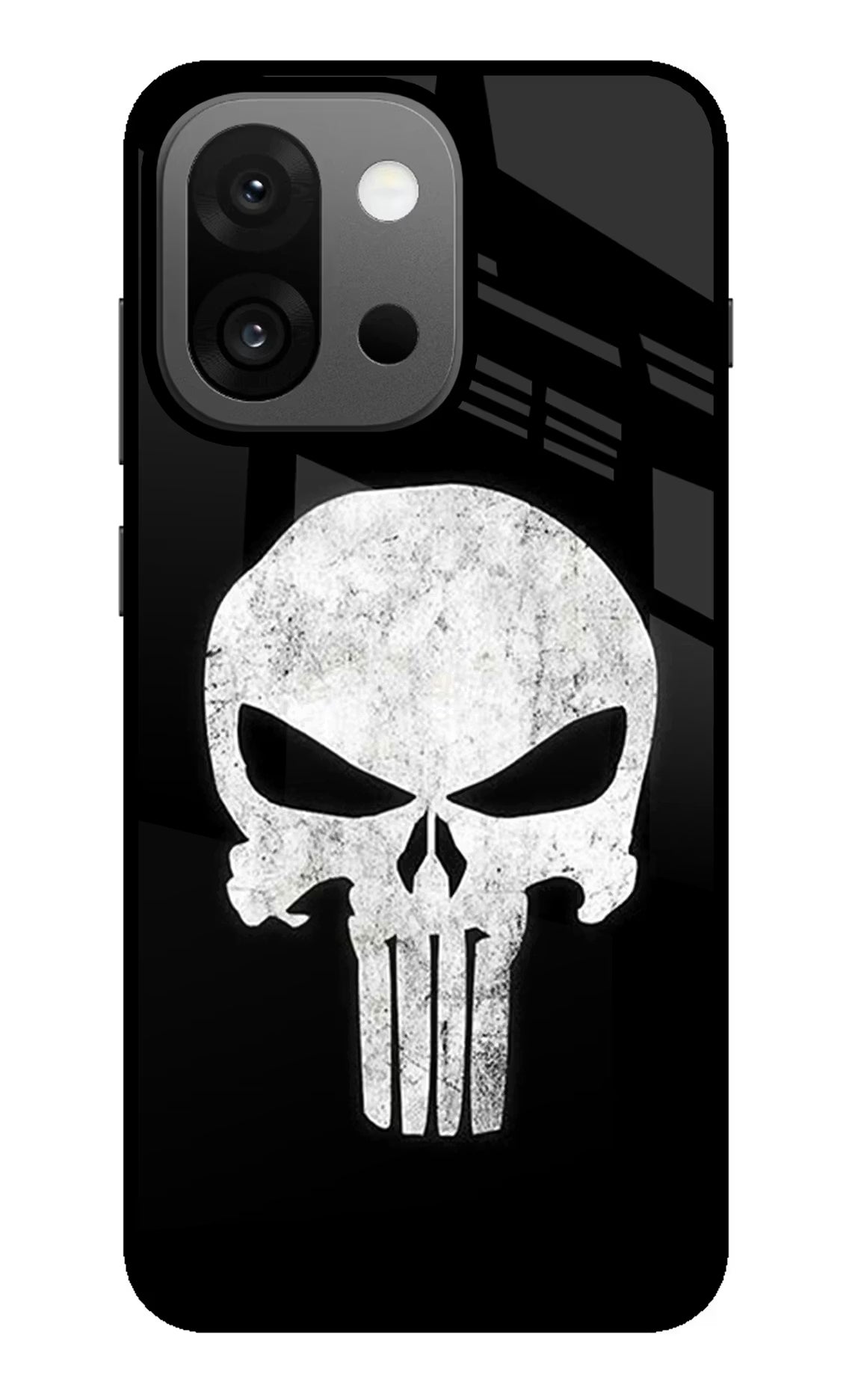 Punisher Skull OnePlus 13s Back Cover - Punisher Skull OnePlus 13s Glass Case Back Cover by Casekaro Punisher Skull OnePlus 13s Glass Case Back Cover by Casekaro