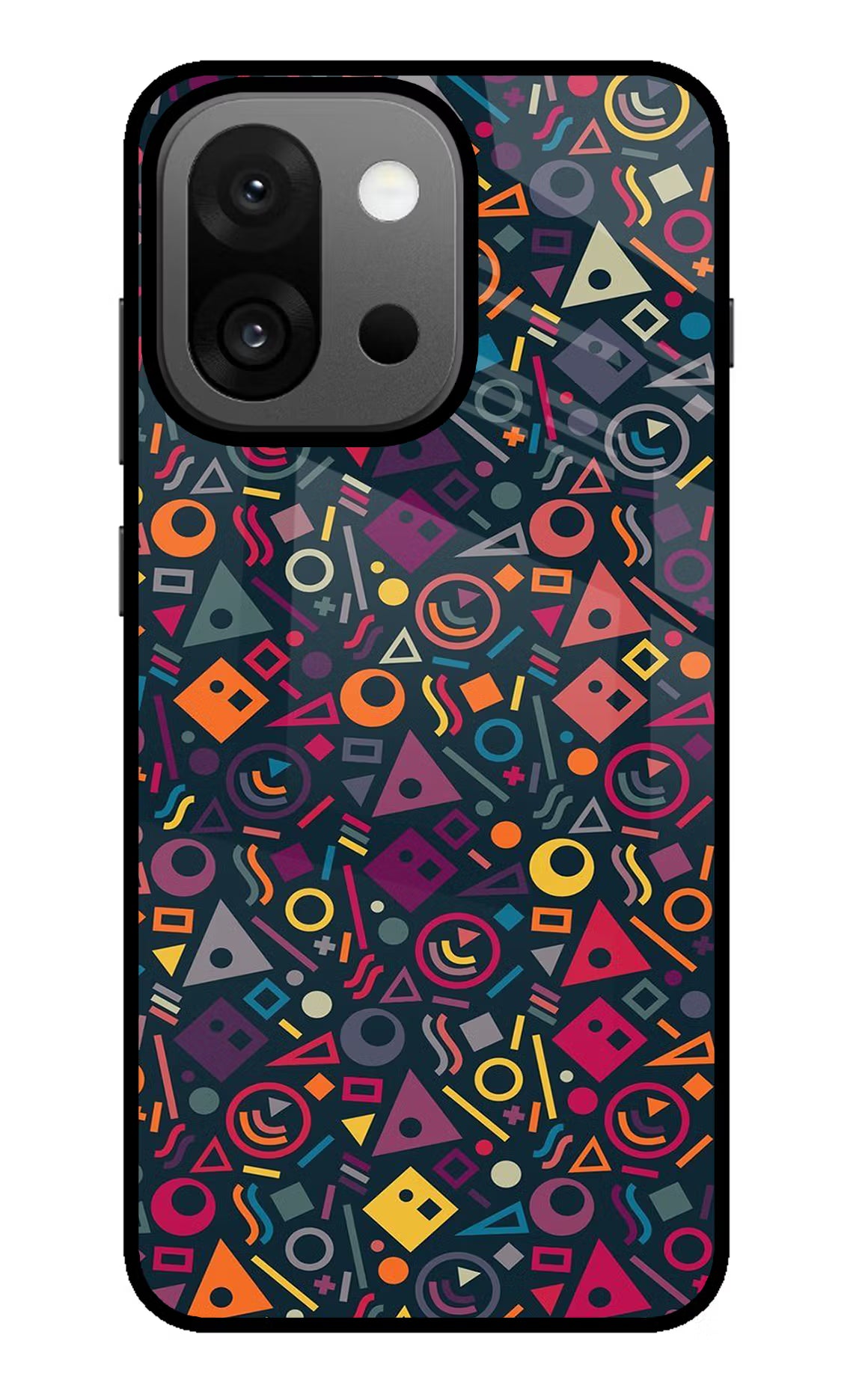 Geometric Abstract OnePlus 13s Back Cover - Geometric Abstract OnePlus 13s Glass Case Back Cover by Casekaro Geometric Abstract OnePlus 13s Glass Case Back Cover by Casekaro