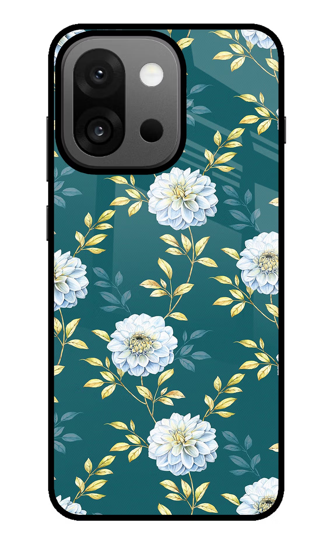 Flowers OnePlus 13s Back Cover - Flowers OnePlus 13s Glass Case Back Cover by Casekaro Flowers OnePlus 13s Glass Case Back Cover by Casekaro