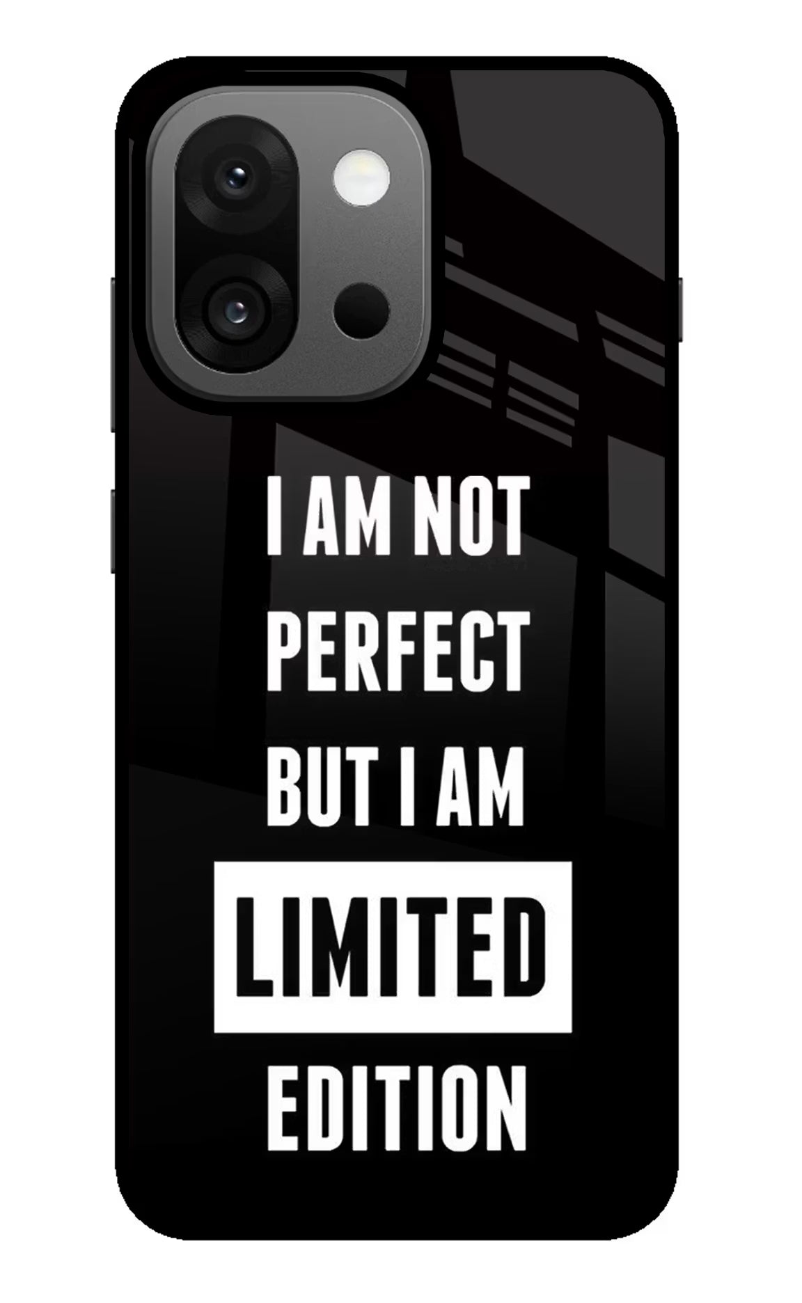 I Am Not Perfect But I Am Limited Edition OnePlus 13s Back Cover - I Am Not Perfect But I Am Limited Edition OnePlus 13s Glass Case Back Cover by Casekaro I Am Not Perfect But I Am Limited Edition OnePlus 13s Glass Case Back Cover by Casekaro