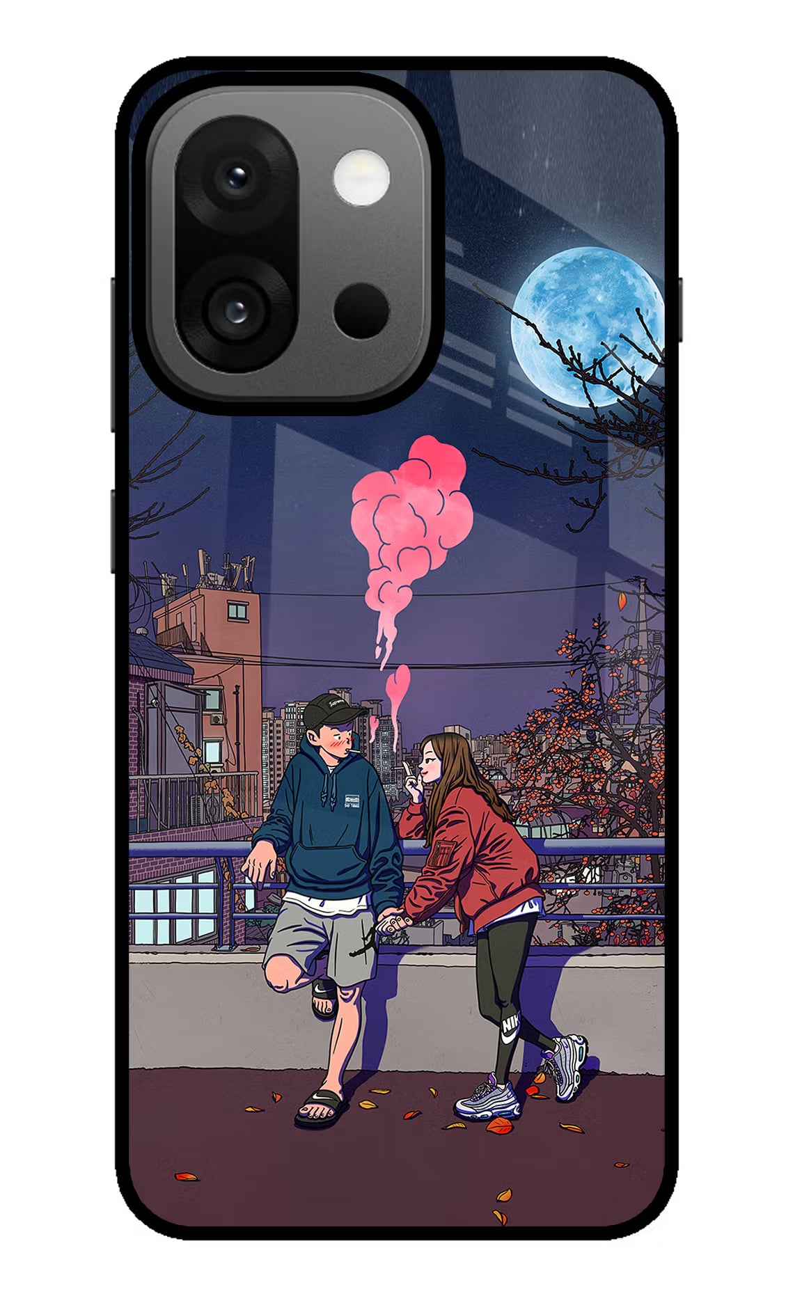 Chilling Couple OnePlus 13s Back Cover - Chilling Couple OnePlus 13s Glass Case Back Cover by Casekaro Chilling Couple OnePlus 13s Glass Case Back Cover by Casekaro