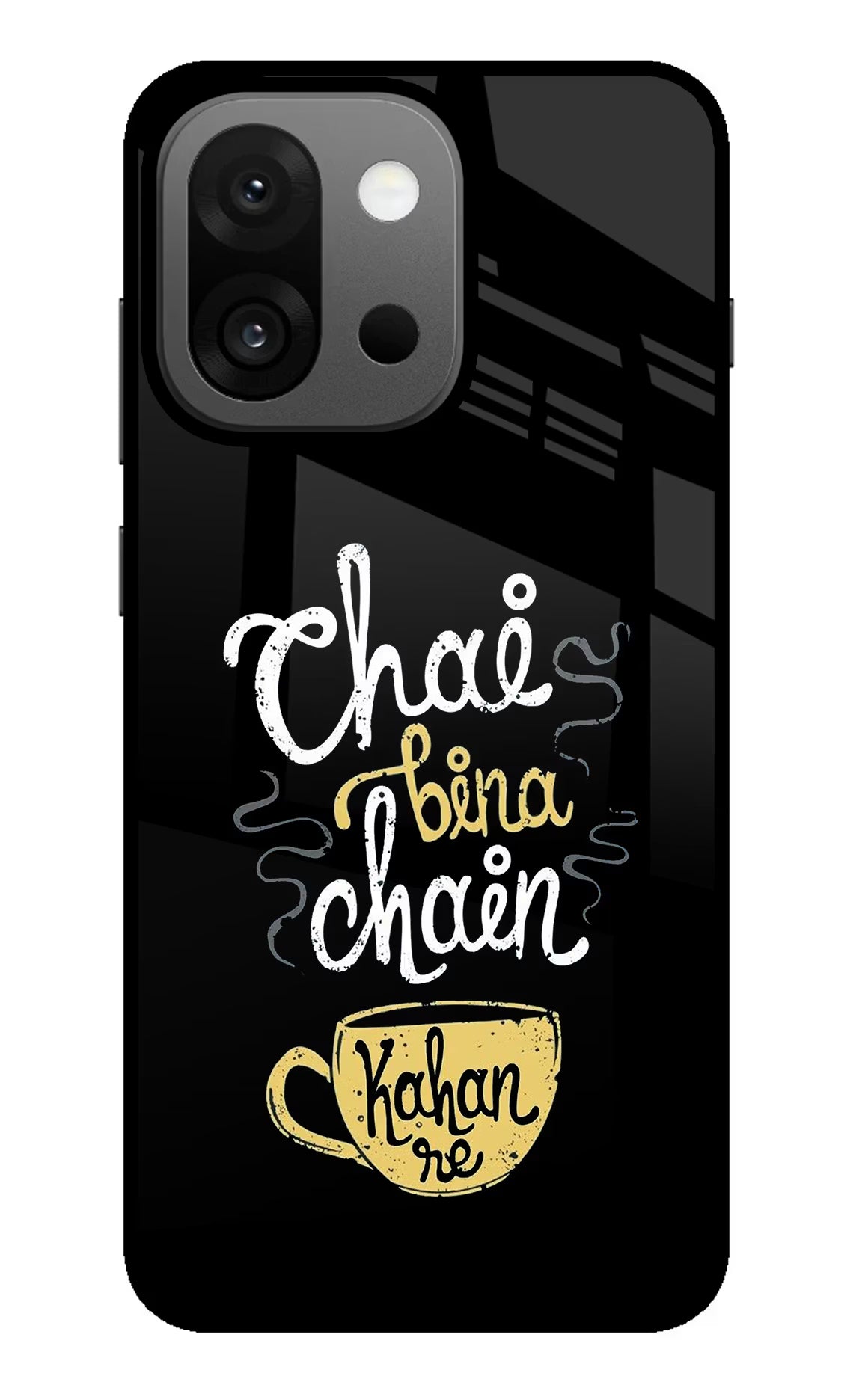 Chai Bina Chain Kaha Re OnePlus 13s Glass Case - Chai Bina Chain Kaha Re OnePlus 13s Glass Case Chai Bina Chain Kaha Re OnePlus 13s Glass Case