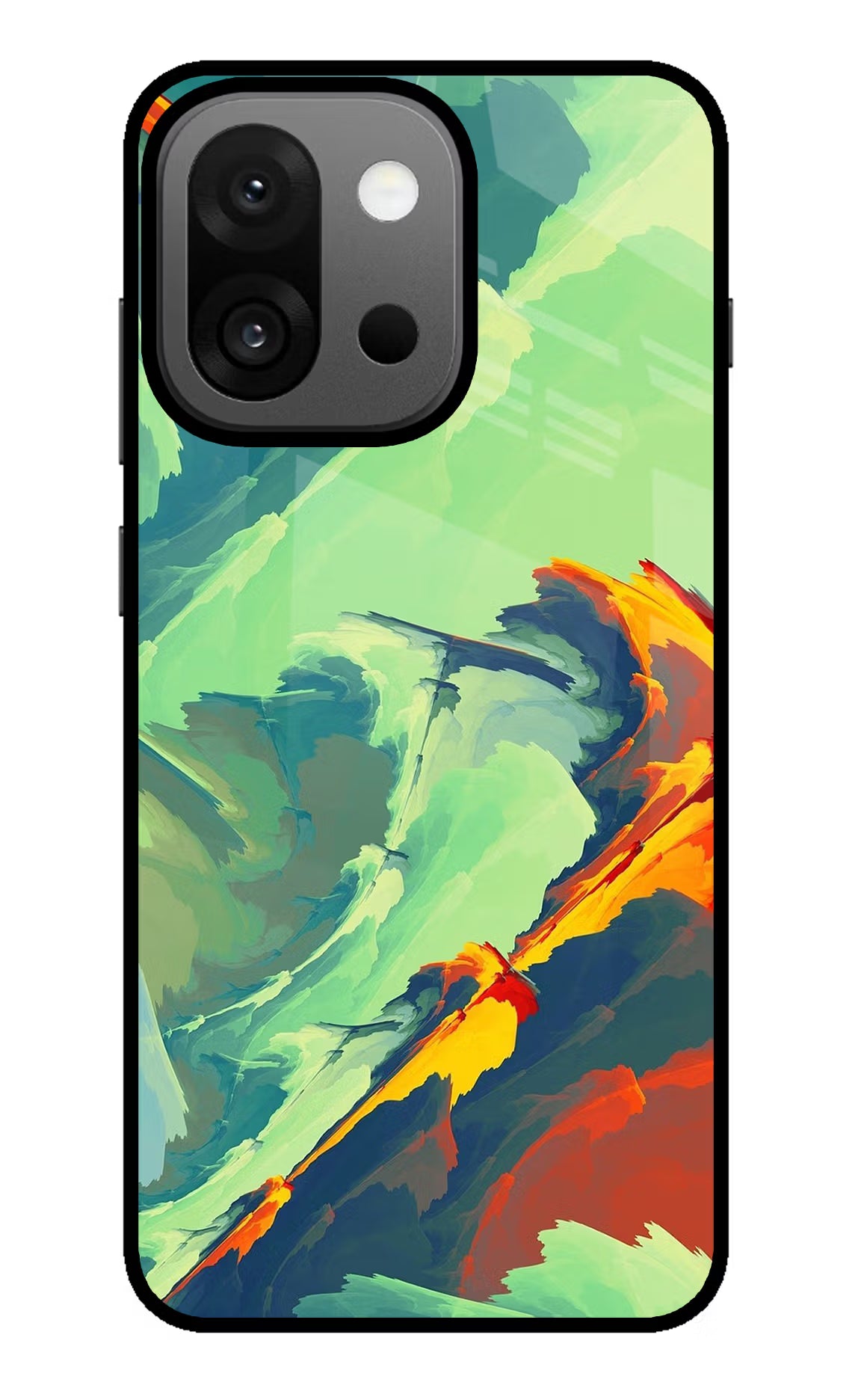Paint Art OnePlus 13s Back Cover - Paint Art OnePlus 13s Glass Case Back Cover by Casekaro Paint Art OnePlus 13s Glass Case Back Cover by Casekaro