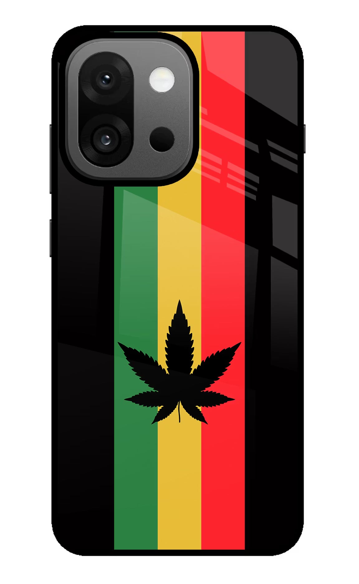 Weed Flag OnePlus 13s Back Cover - Weed Flag OnePlus 13s Glass Case Back Cover by Casekaro Weed Flag OnePlus 13s Glass Case Back Cover by Casekaro