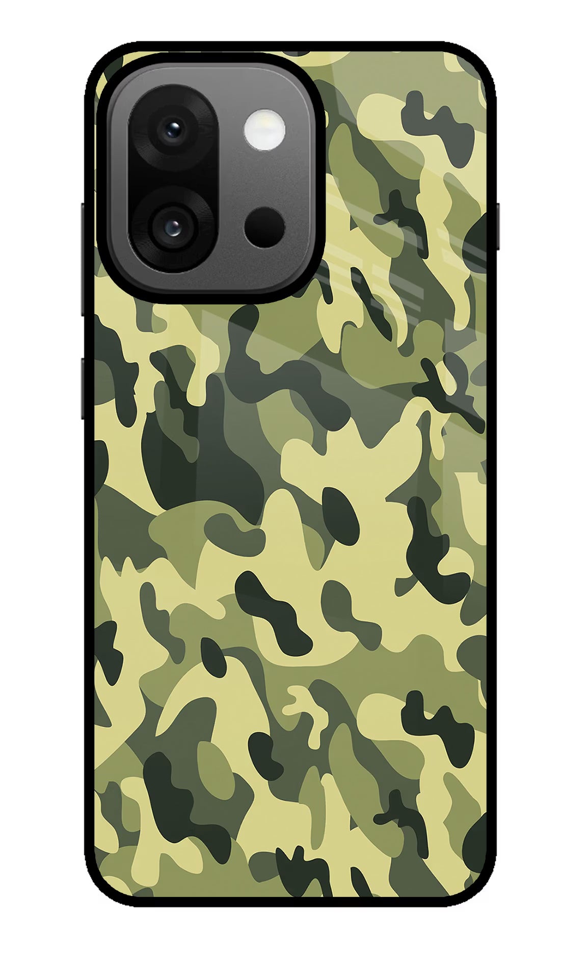Camouflage OnePlus 13s Back Cover - Camouflage OnePlus 13s Glass Case Back Cover by Casekaro Camouflage OnePlus 13s Glass Case Back Cover by Casekaro