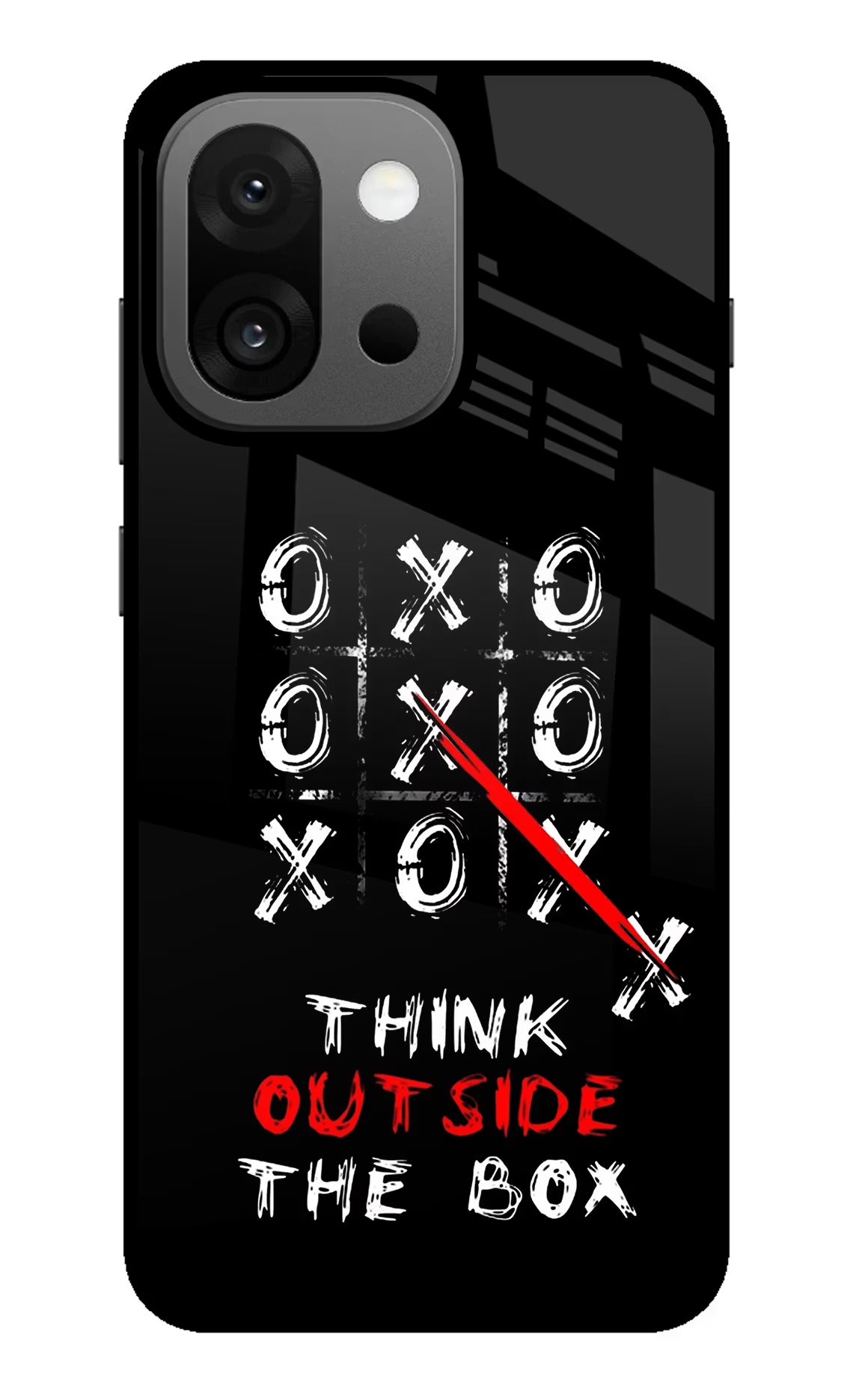 Think out of the BOX OnePlus 13s Back Cover - Think out of the BOX OnePlus 13s Glass Case Back Cover by Casekaro Think out of the BOX OnePlus 13s Glass Case Back Cover by Casekaro