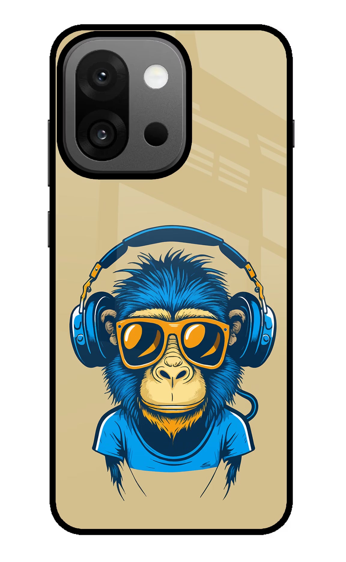 Monkey Headphone OnePlus 13s Glass Case - Monkey Headphone OnePlus 13s Glass Case Monkey Headphone OnePlus 13s Glass Case