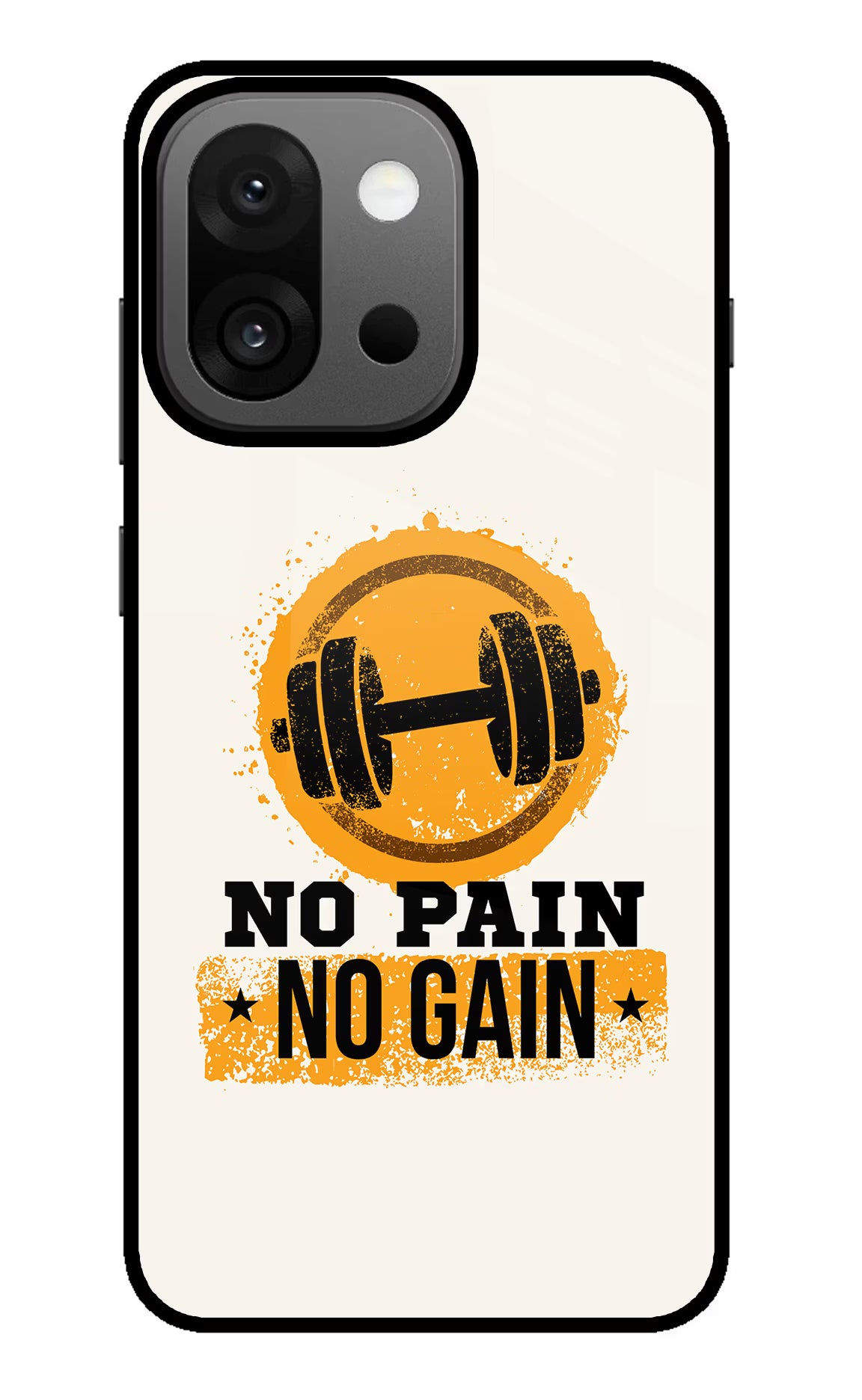 No Pain No Gain OnePlus 13s Back Cover - No Pain No Gain OnePlus 13s Glass Case Back Cover by Casekaro No Pain No Gain OnePlus 13s Glass Case Back Cover by Casekaro