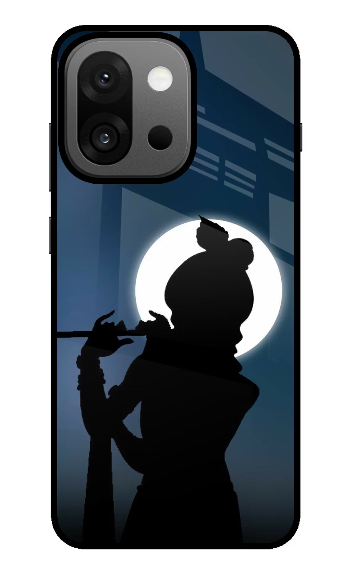 Shri Krishna Silhouette OnePlus 13s Glass Case - Shri Krishna Silhouette OnePlus 13s Glass Case Shri Krishna Silhouette OnePlus 13s Glass Case