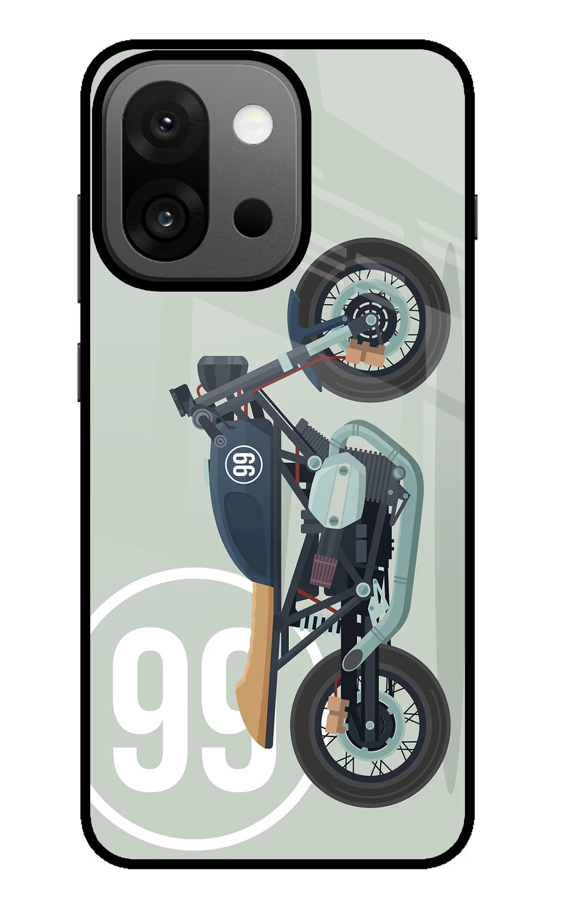Classic Cafe Racer 99 OnePlus 13s Back Cover - Classic Cafe Racer 99 OnePlus 13s Glass Case Back Cover by Casekaro Classic Cafe Racer 99 OnePlus 13s Glass Case Back Cover by Casekaro