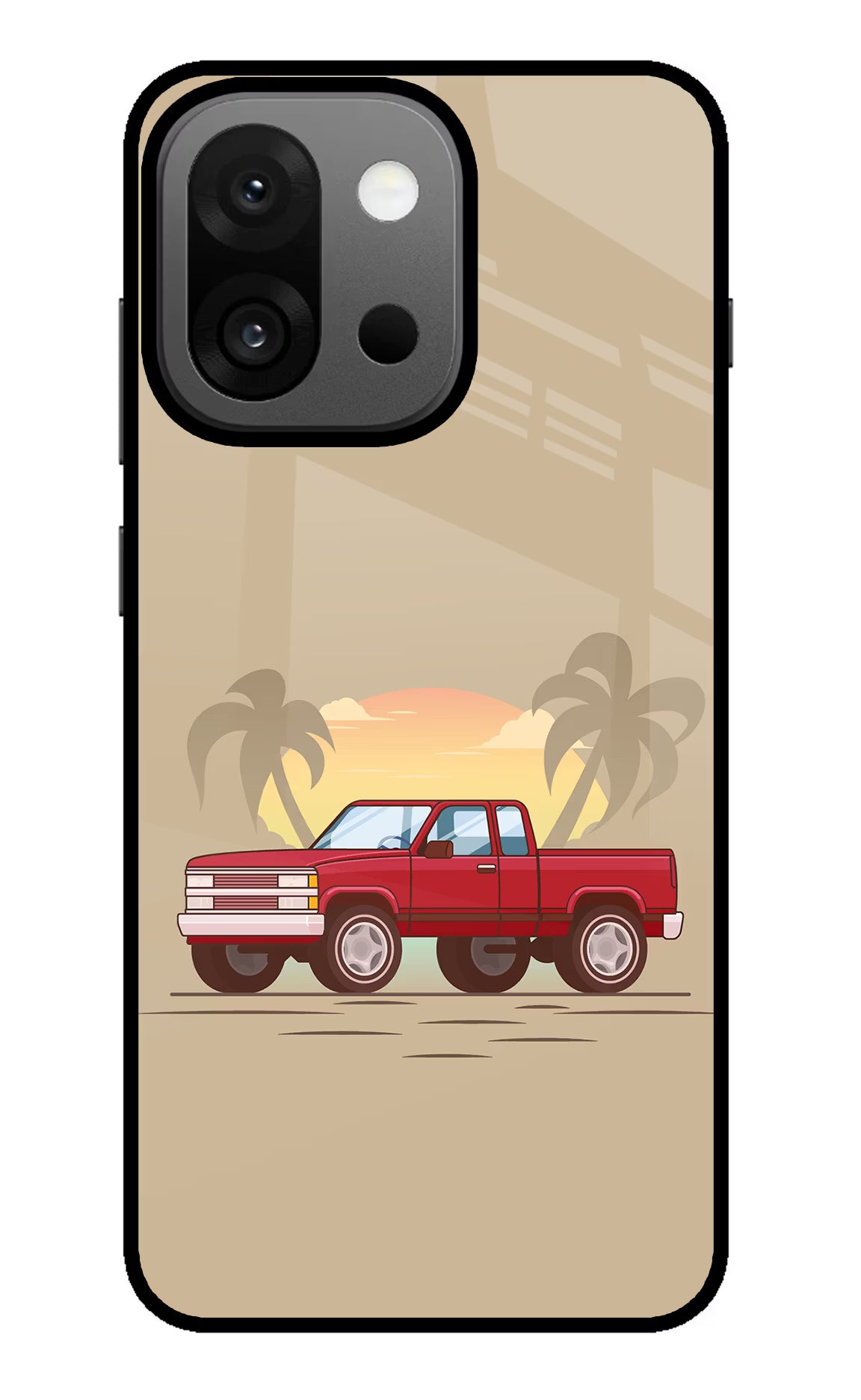 Desert Classic Drive OnePlus 13s Back Cover - Desert Classic Drive OnePlus 13s Glass Case Back Cover by Casekaro Desert Classic Drive OnePlus 13s Glass Case Back Cover by Casekaro