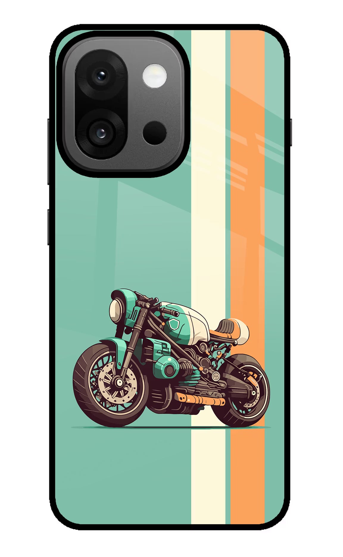 Striped Moto Drift OnePlus 13s Back Cover - Striped Moto Drift OnePlus 13s Glass Case Back Cover by Casekaro Striped Moto Drift OnePlus 13s Glass Case Back Cover by Casekaro
