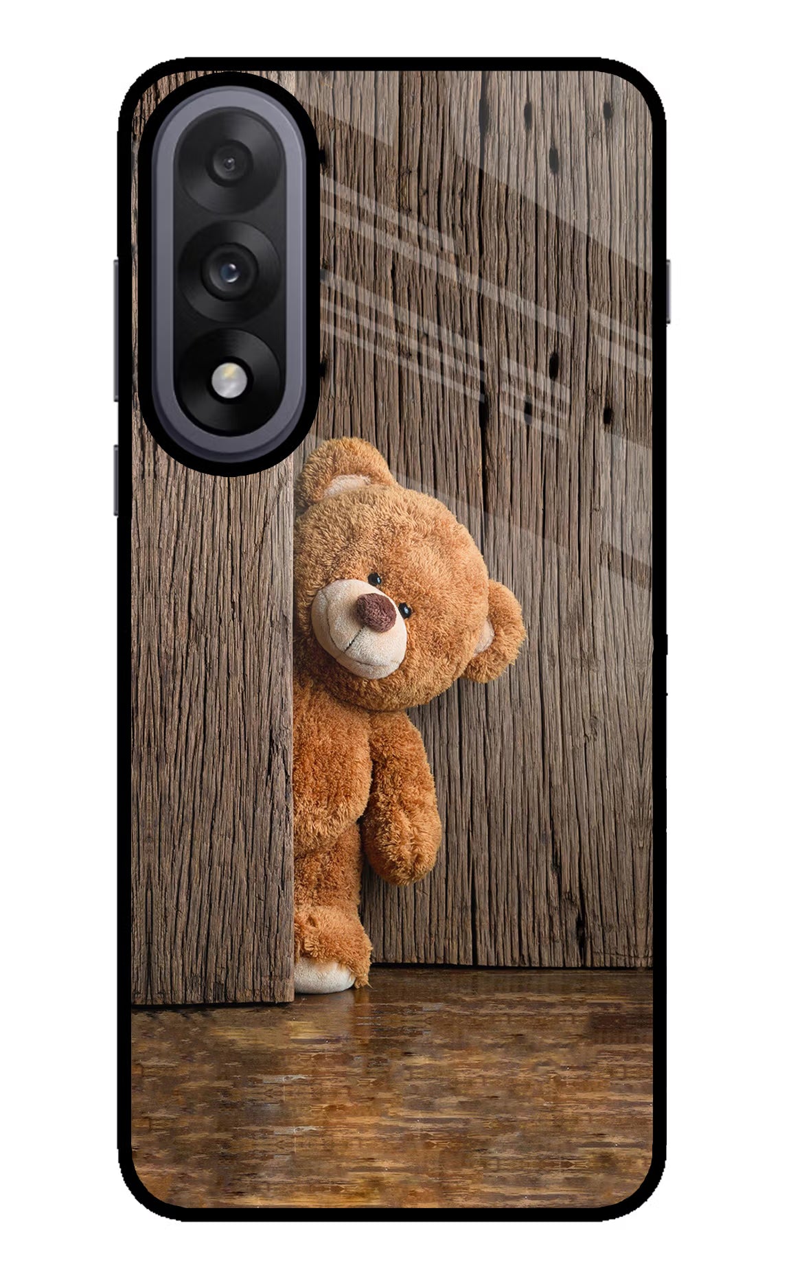 Teddy Wooden OnePlus Nord 5 Back Cover - Teddy Wooden OnePlus Nord 5 Glass Case Back Cover by Casekaro Teddy Wooden OnePlus Nord 5 Glass Case Back Cover by Casekaro