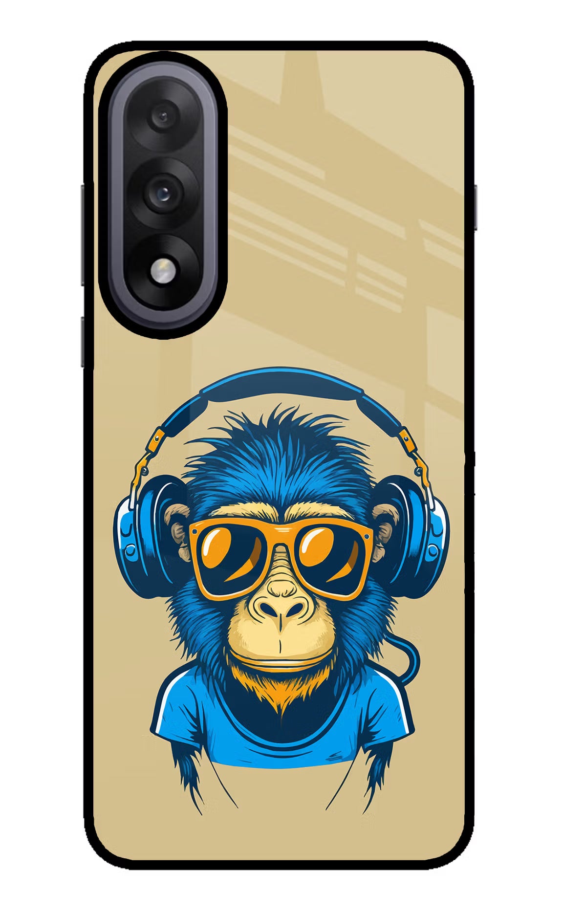 Monkey Headphone OnePlus Nord 5 Back Cover - Monkey Headphone OnePlus Nord 5 Glass Case Back Cover by Casekaro Monkey Headphone OnePlus Nord 5 Glass Case Back Cover by Casekaro