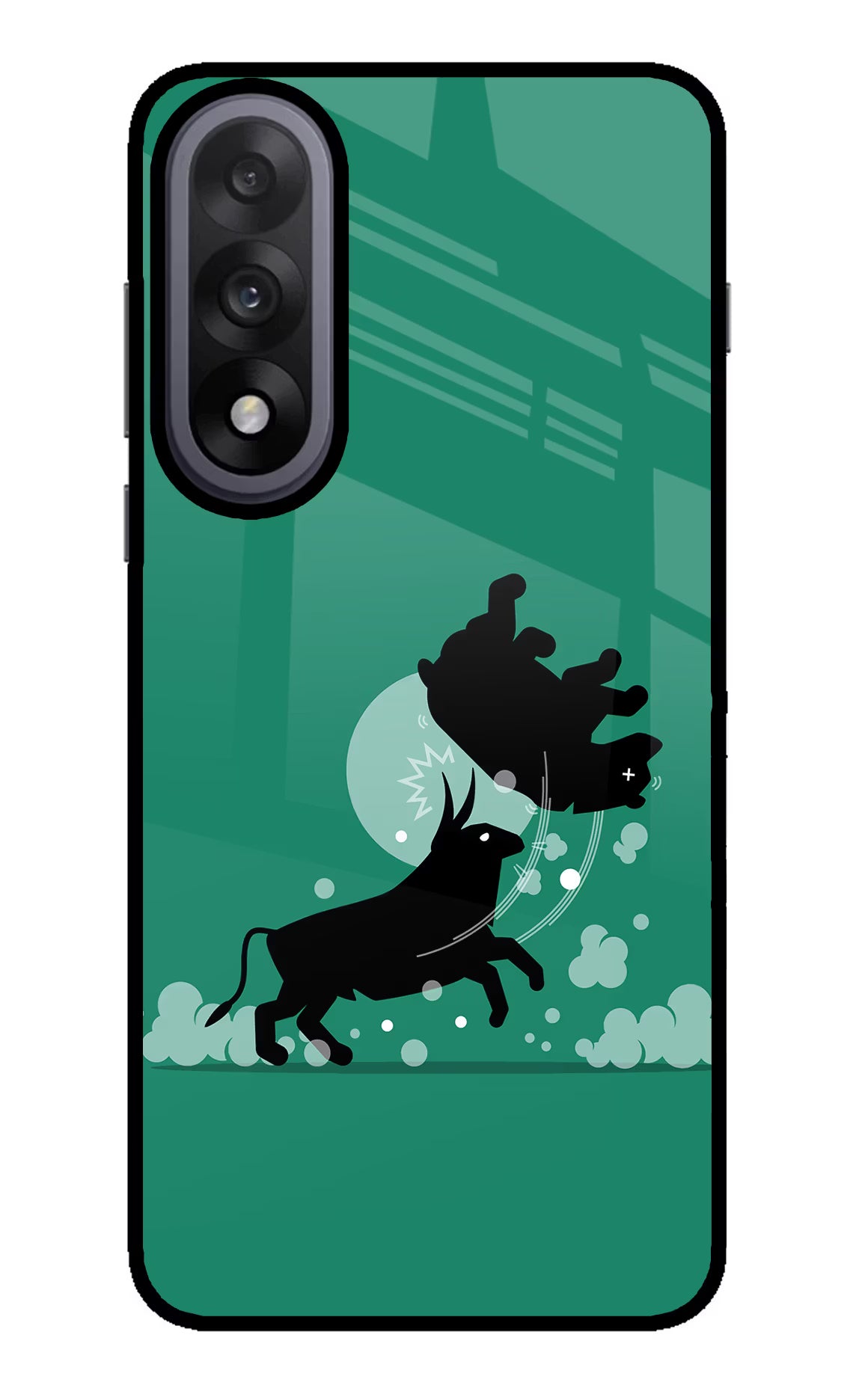 Bull Conqueror OnePlus Nord 5 Back Cover - Bull Conqueror OnePlus Nord 5 Glass Case Back Cover by Casekaro Bull Conqueror OnePlus Nord 5 Glass Case Back Cover by Casekaro